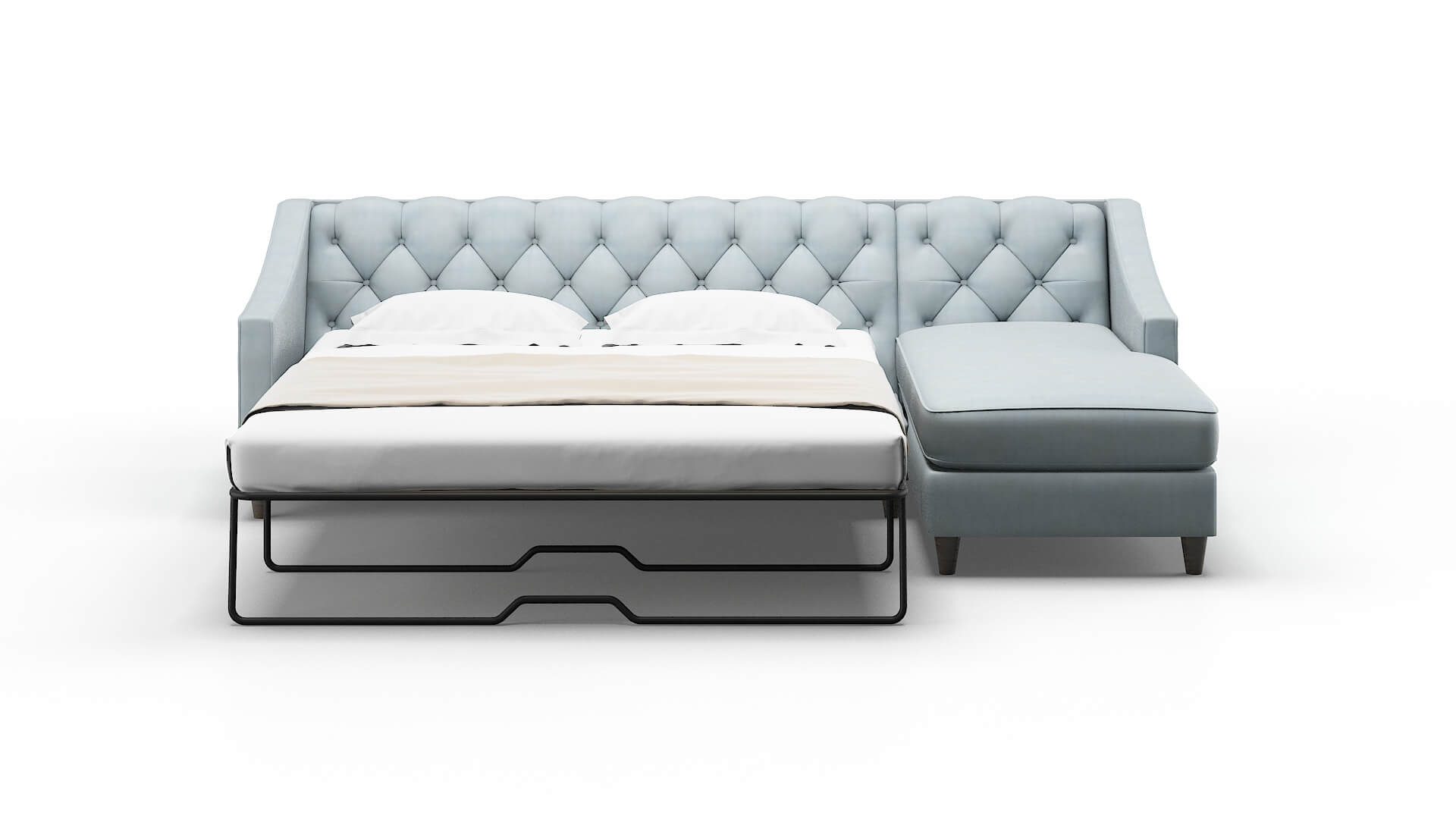 Manchester Hathaway Aqua Panel Sleeper Espresso legs 1