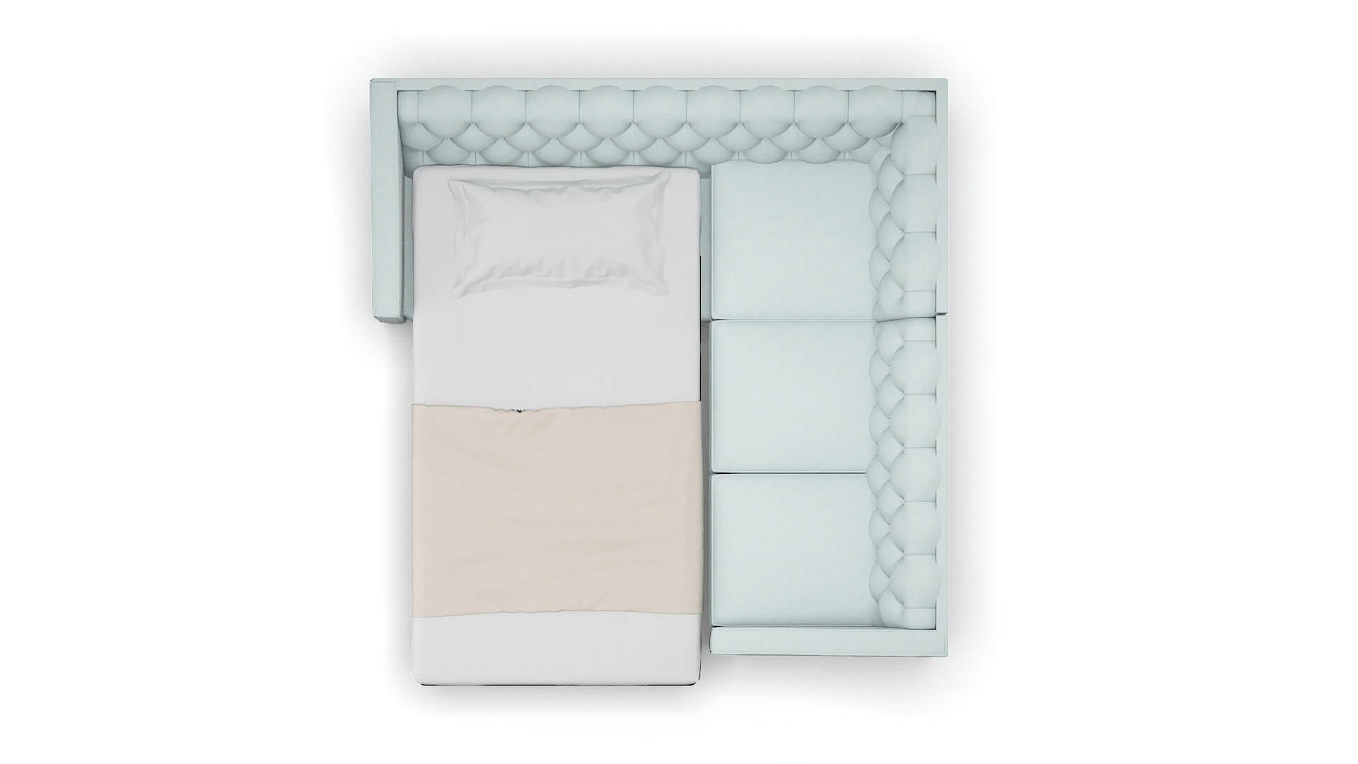 Manchester Hepburn Peridot Sectional Sleeper Espresso legs 3