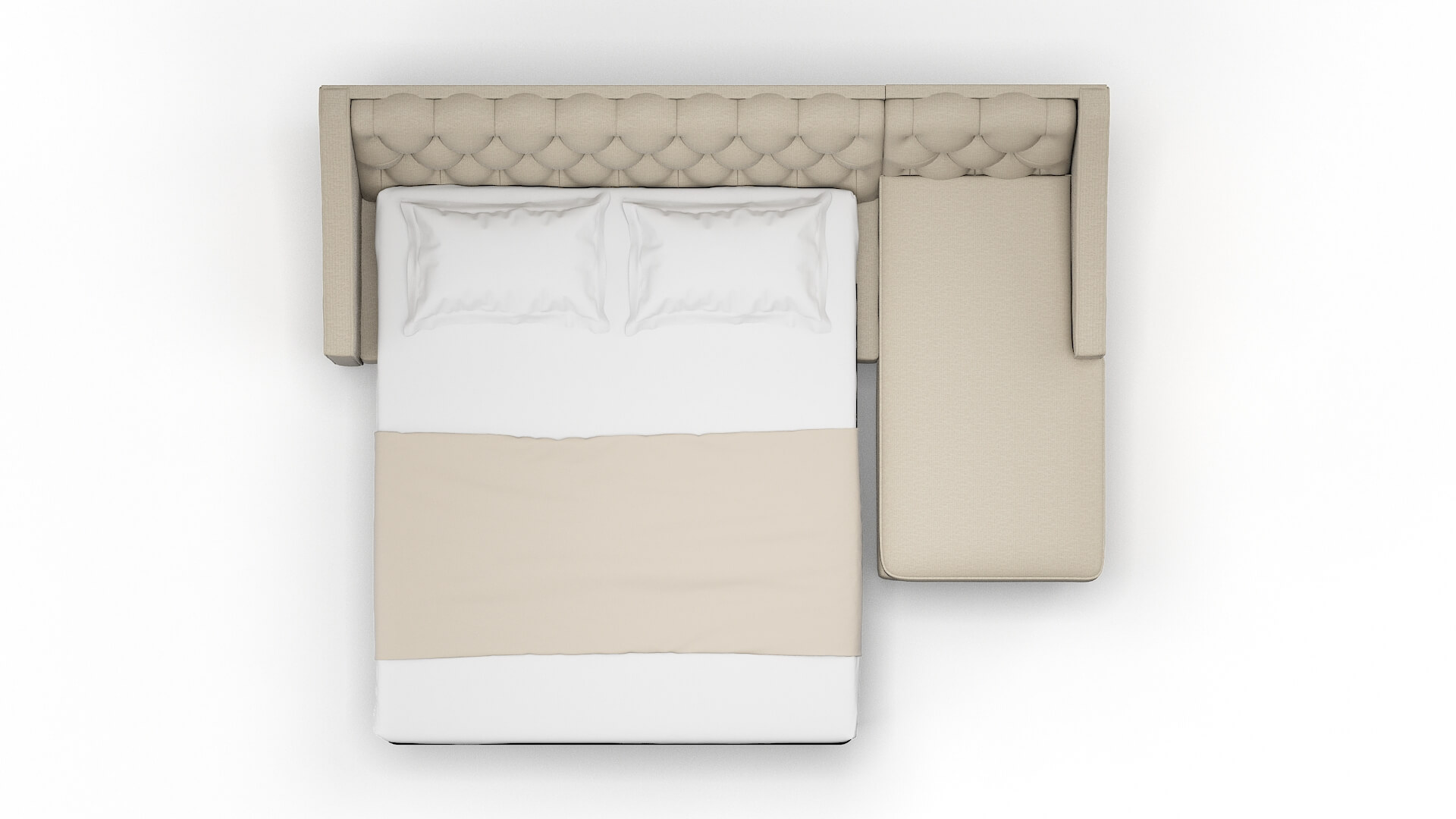 Manchester Insight Barley Panel Sleeper Espresso legs 3