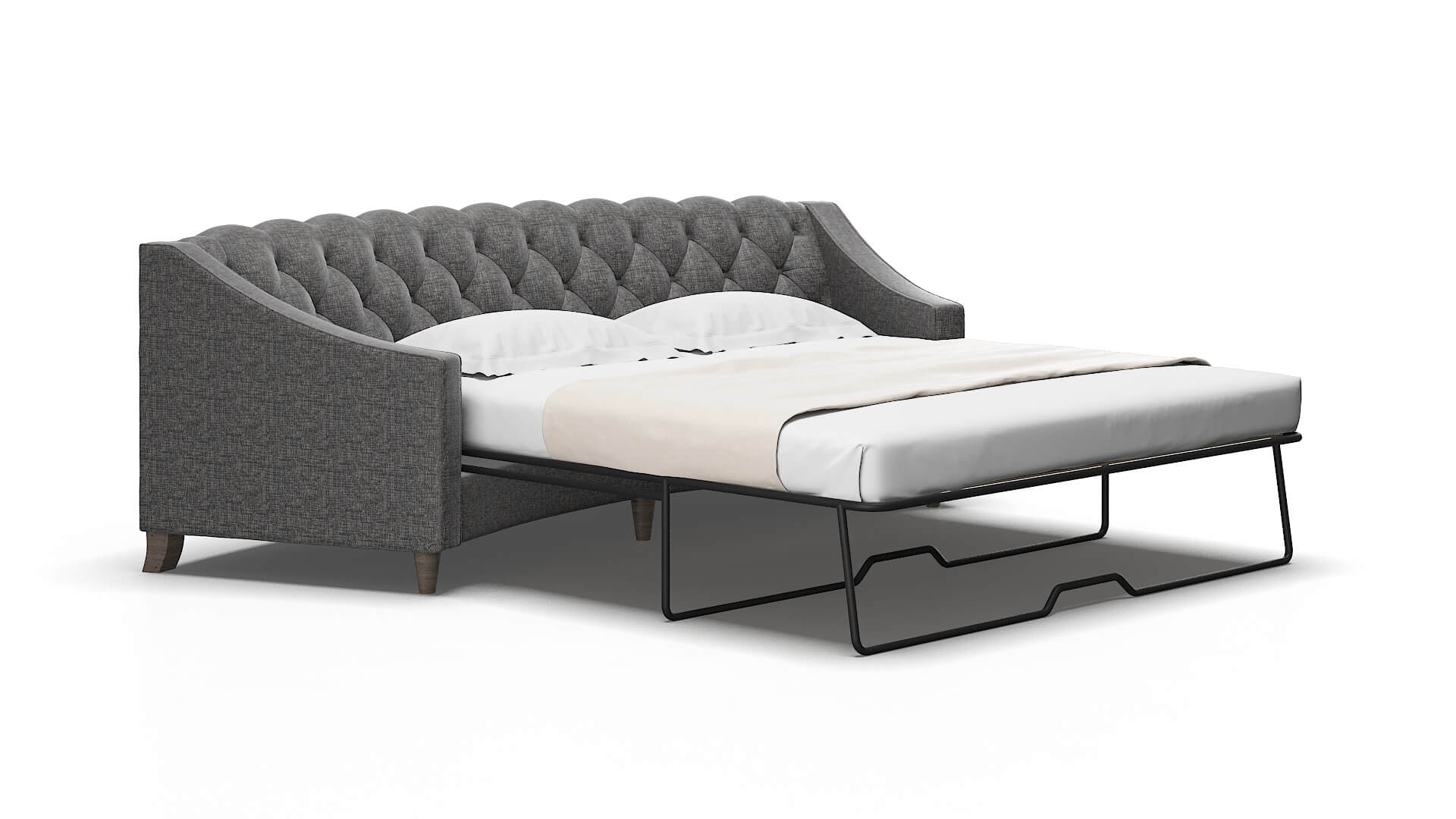Manchester Insight charcoal Sofa sleeper Espresso Legs  2