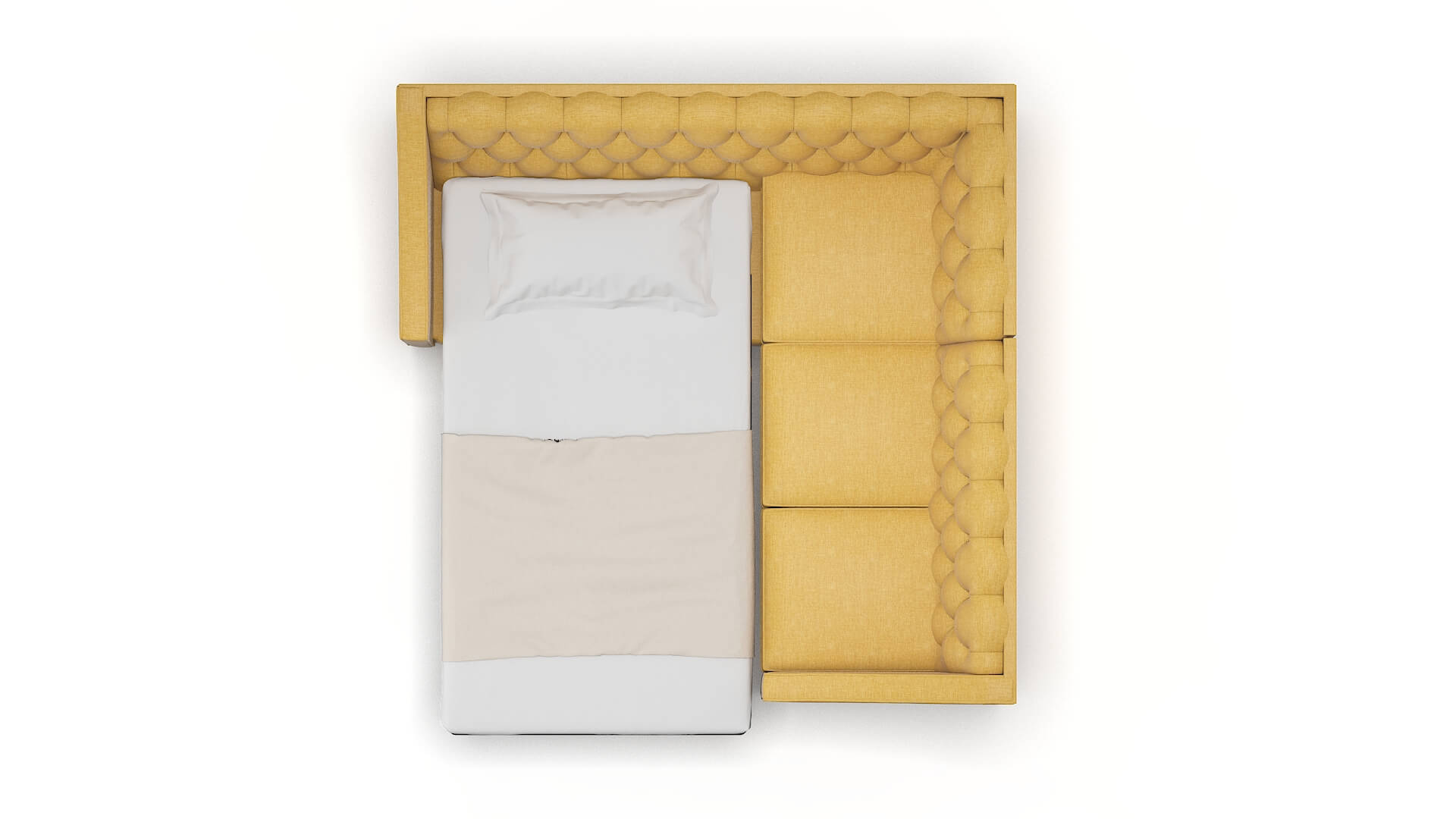 Manchester Insight Citronella Sectional Sleeper Espresso legs 3