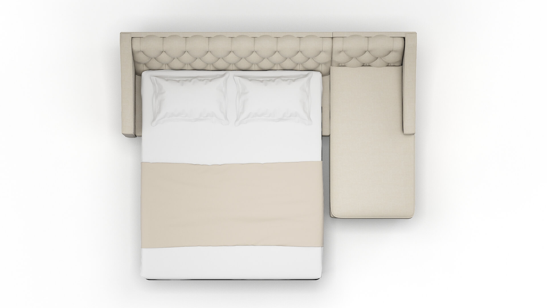 Manchester Keylargo Almond Panel Sleeper Espresso legs 3