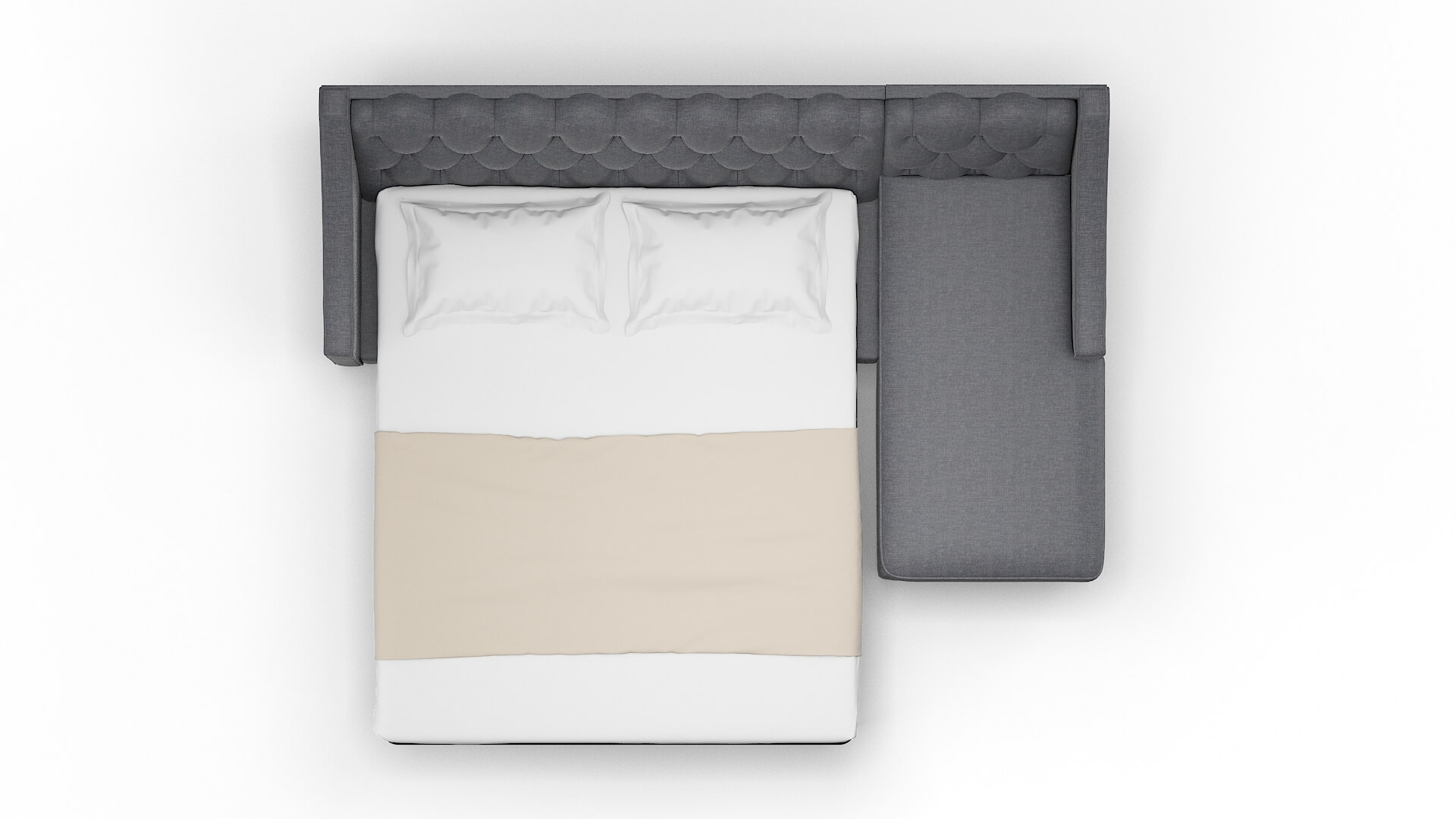 Manchester Keylargo Graphite Panel Sleeper Espresso legs 3