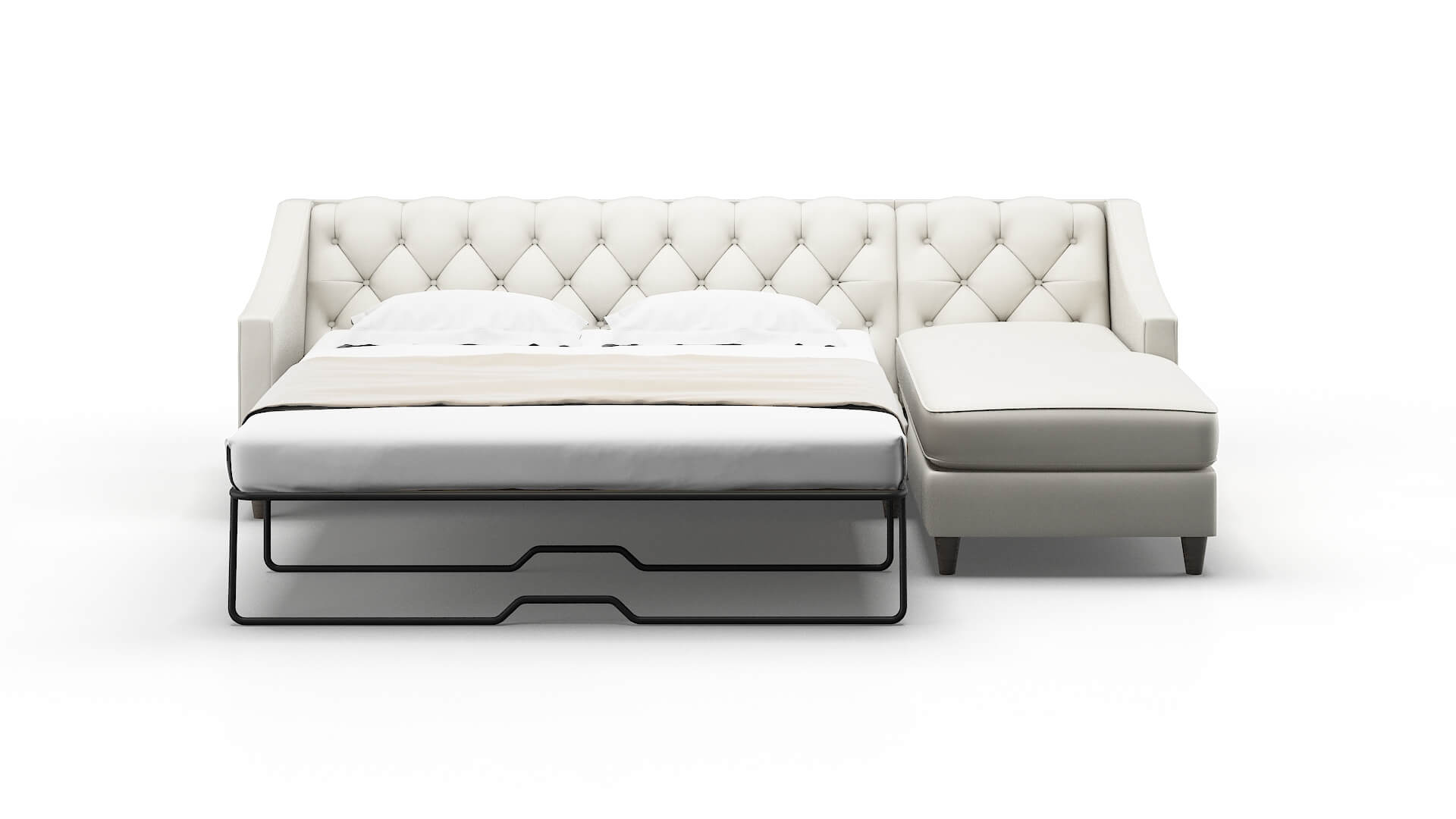 Manchester Keylargo Oatmeal Panel Sleeper Espresso legs 1