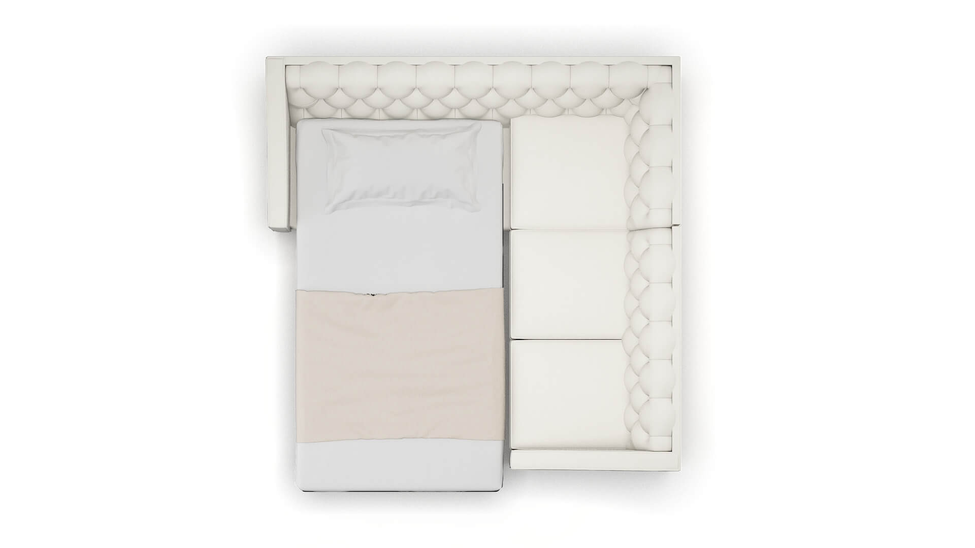 Manchester Keylargo Oatmeal Sectional Sleeper Espresso legs 3