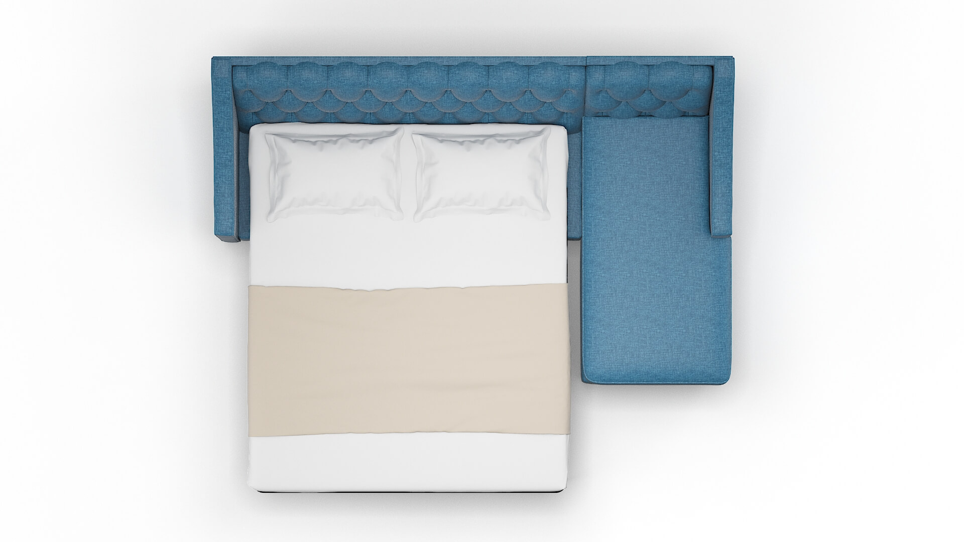 Manchester Keylargo Ocean Panel Sleeper Espresso legs 3