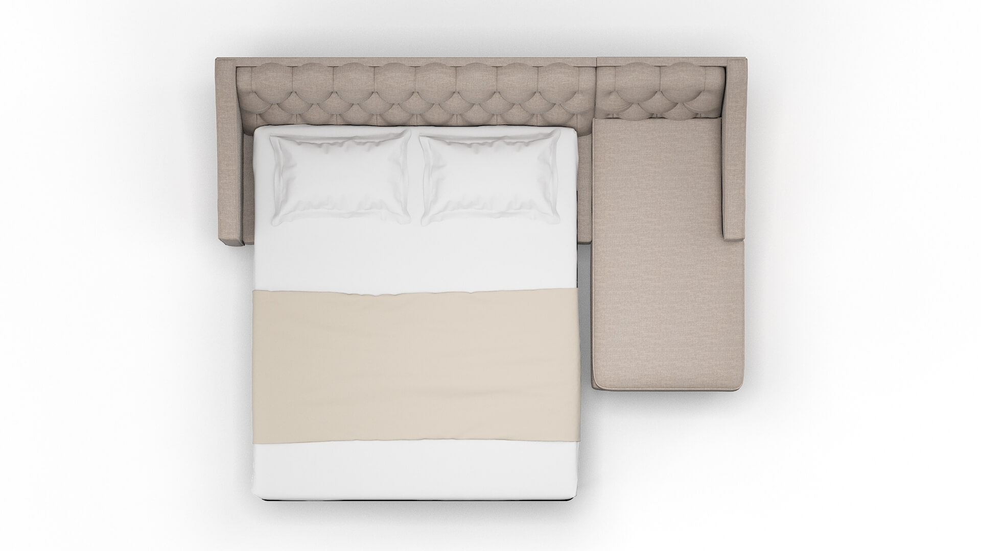 Manchester Keylargo Pumice Panel Sleeper Espresso legs 3