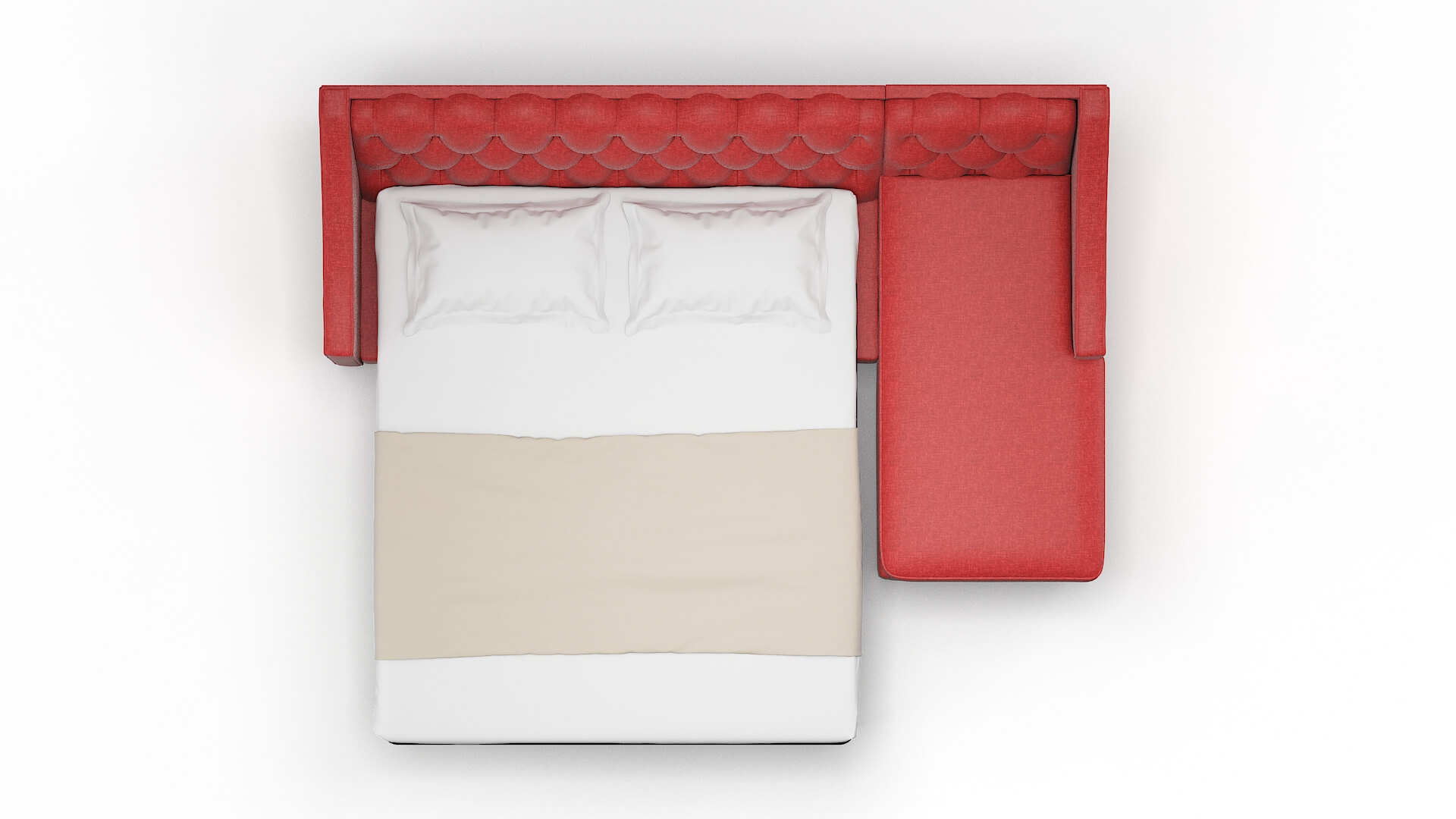 Manchester Keylargo Ruby Panel Sleeper Espresso legs 3