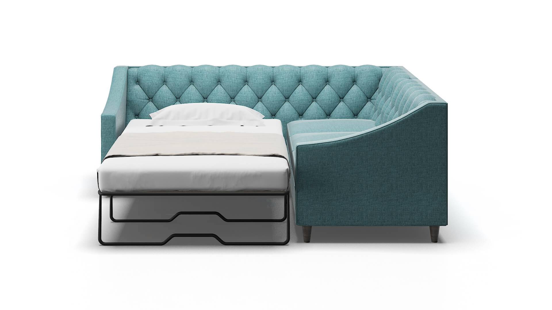 Manchester Keylargo Zenithteal Sectional Sleeper Espresso legs 1