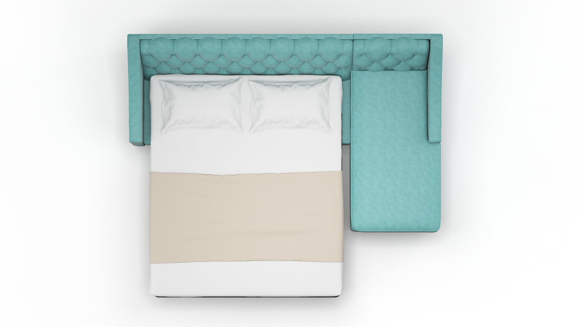 Manchester Leslie Caribbean Panel Sleeper Espresso legs 3