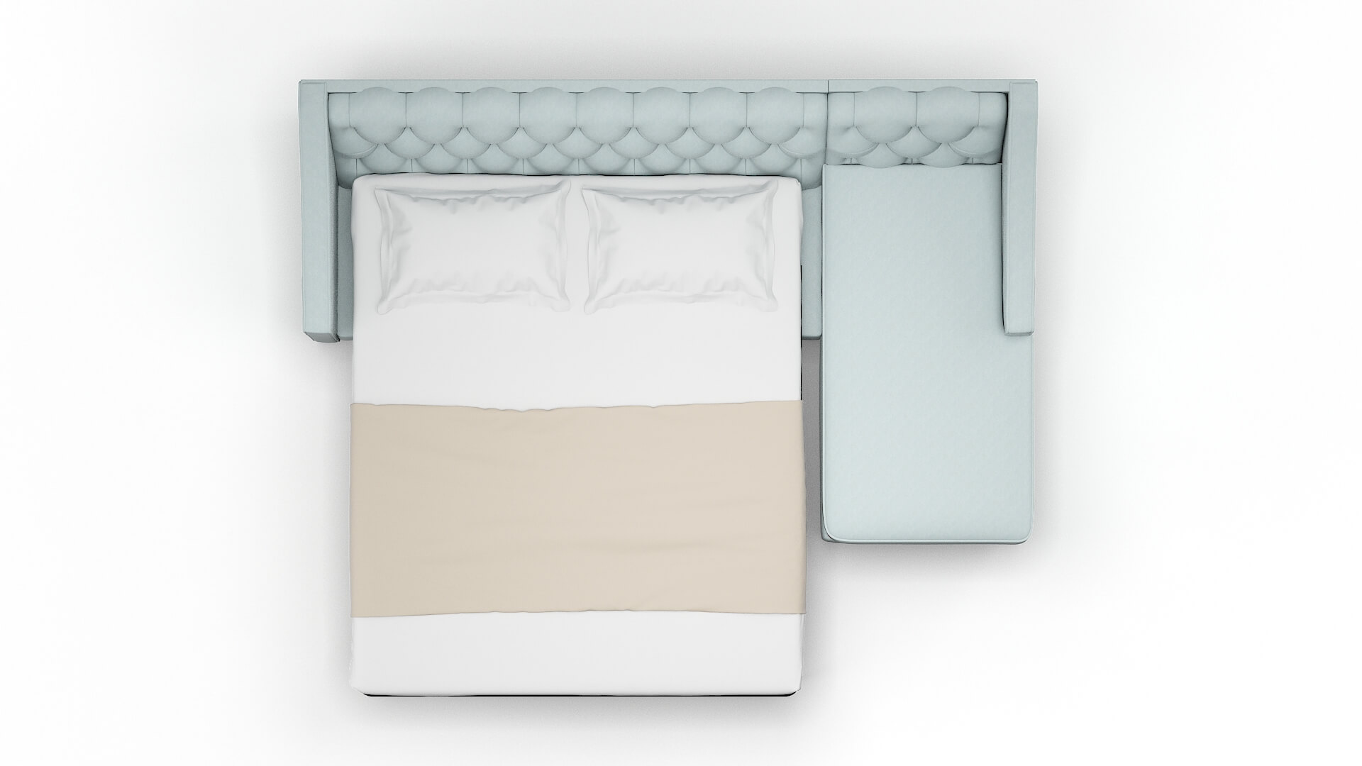 Manchester Leslie Robins_egg Panel Sleeper Espresso legs 3