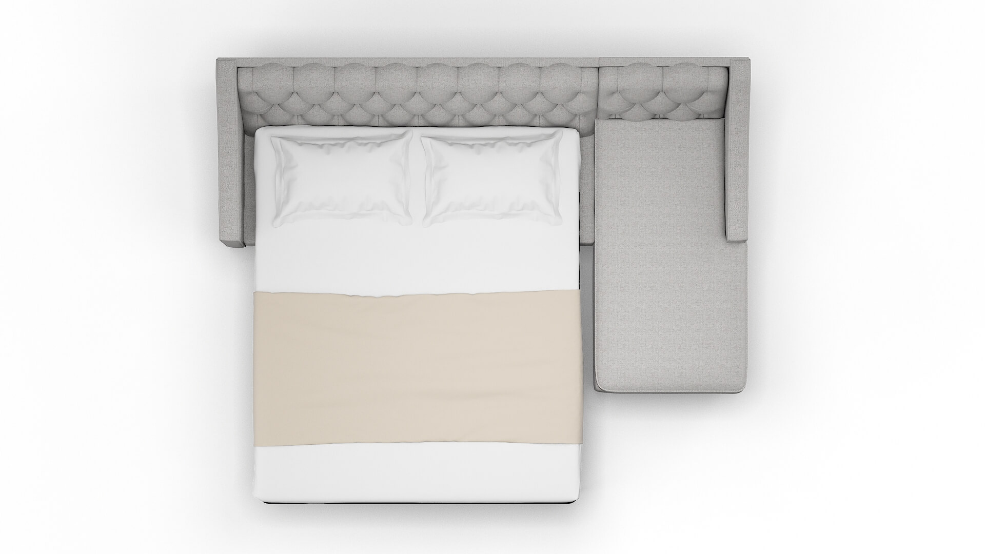 Manchester Malibu Dove Panel Sleeper Espresso legs 3