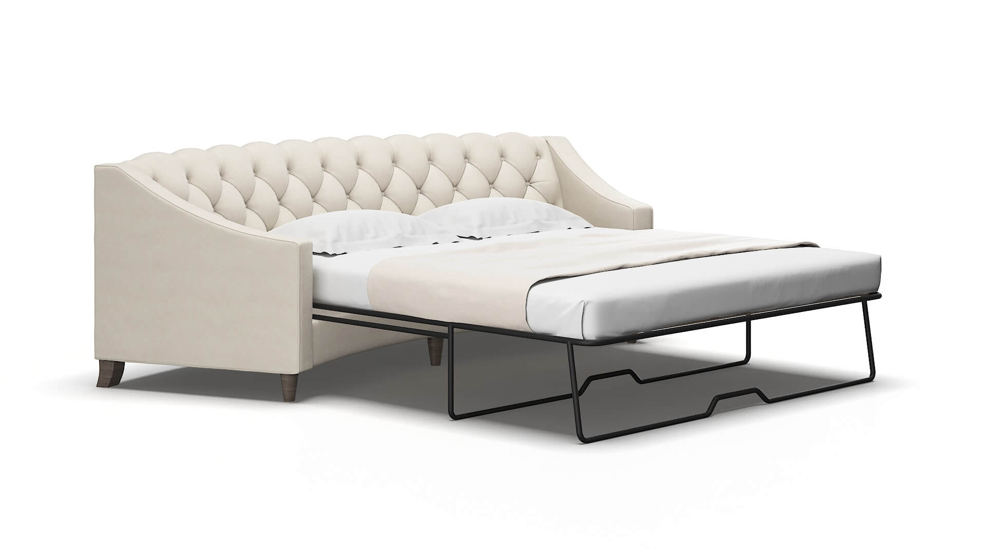 Manchester Malibu linen Sofa sleeper Espresso Legs  2