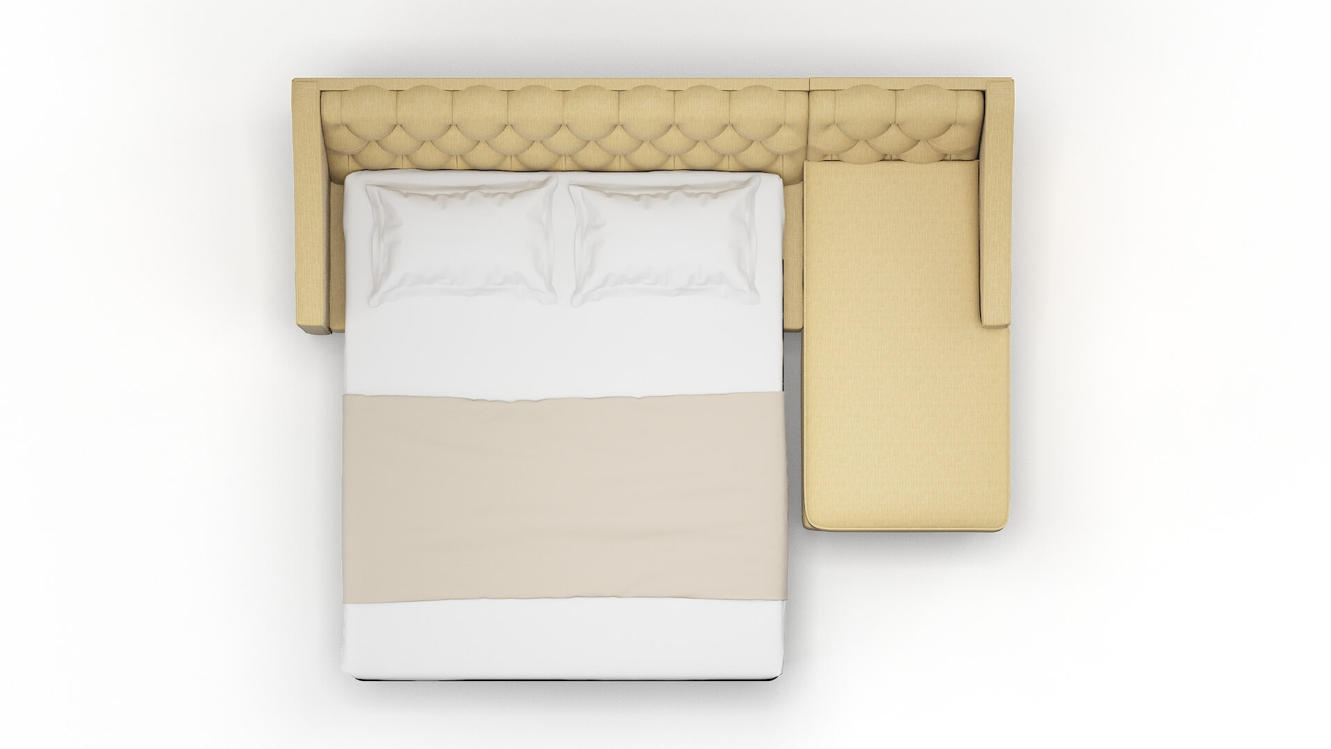 Manchester Malibu Maize Panel Sleeper Espresso legs 3