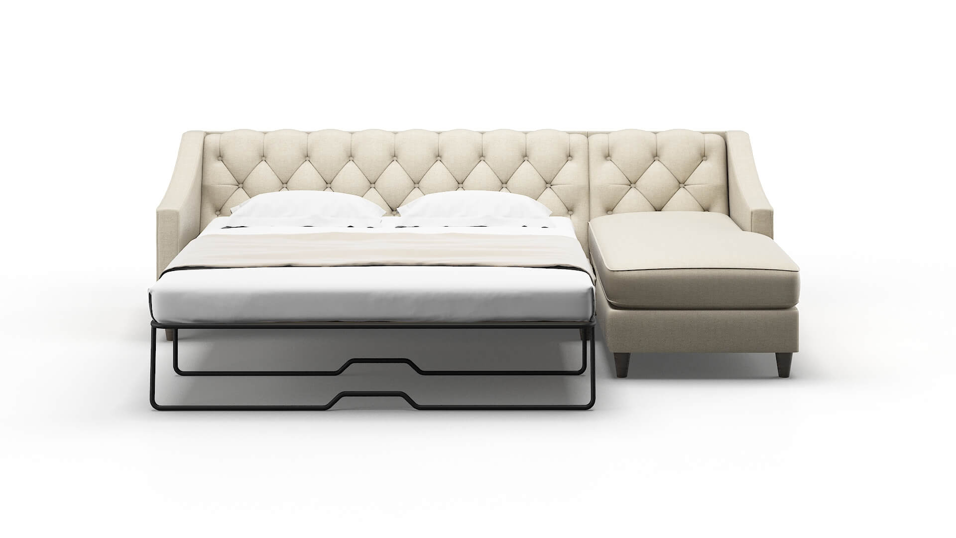 Manchester Malibu Sand Panel Sleeper Espresso legs 1