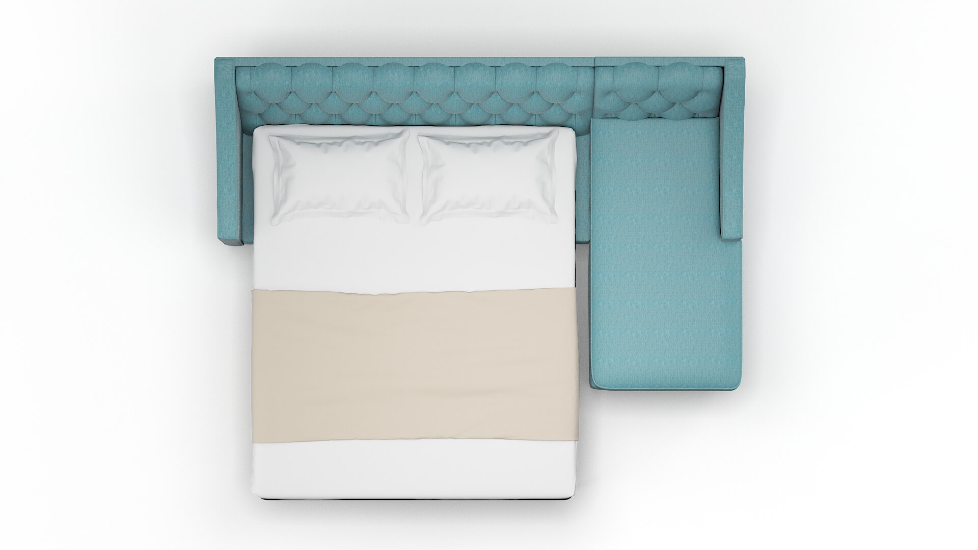 Manchester Naples Pool Panel Sleeper Espresso legs 3