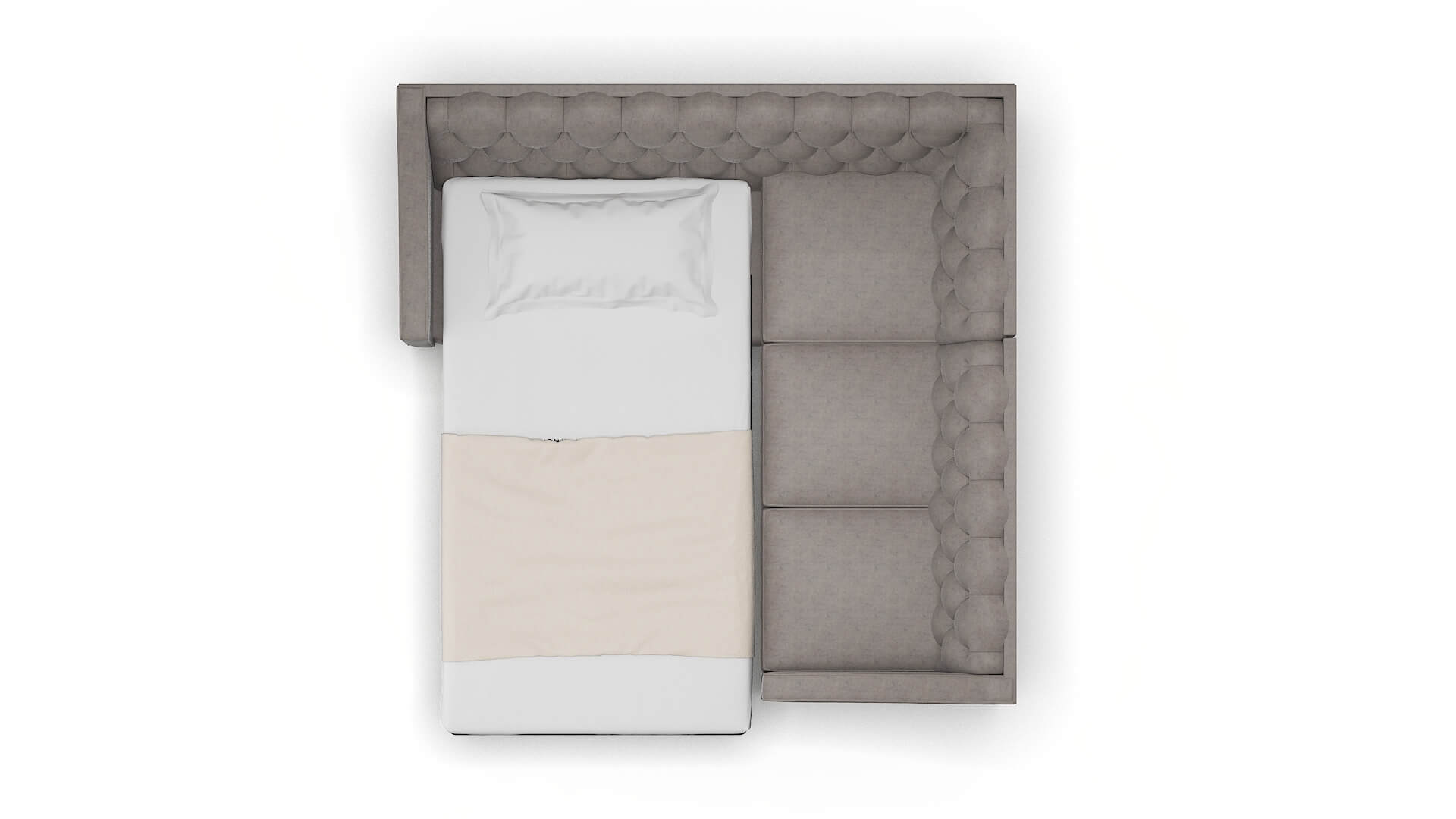 Manchester Noble Otter Sectional Sleeper Espresso legs 3