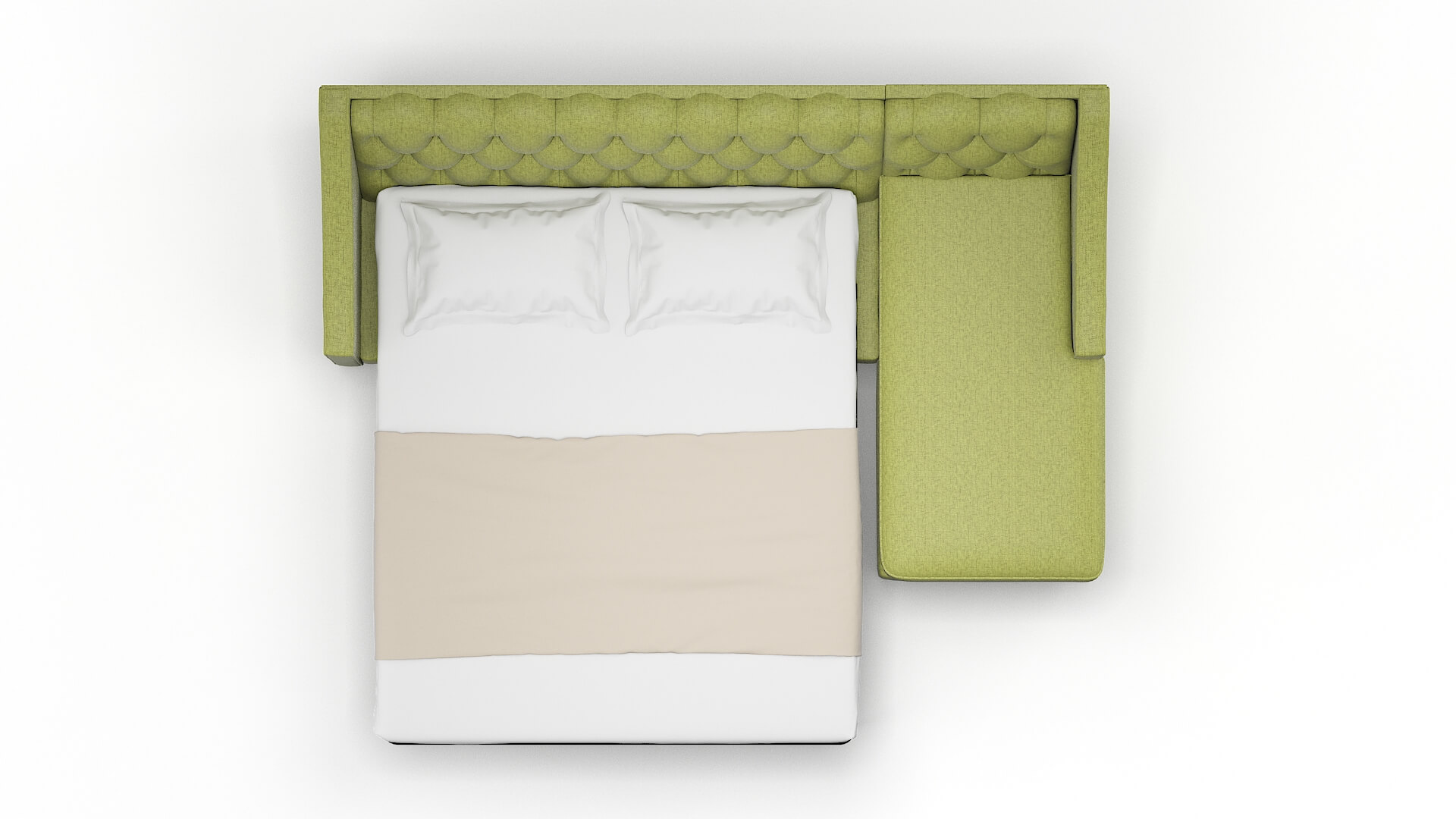 Manchester Notion Appletini Panel Sleeper Espresso legs 3