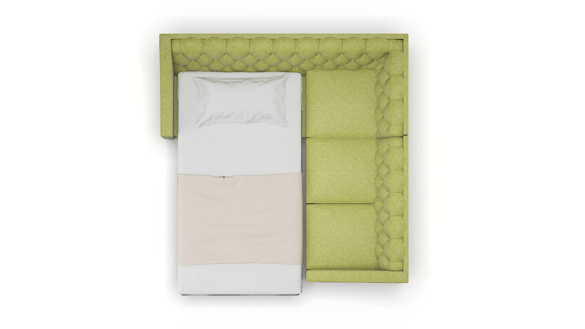 Manchester Notion Appletini Sectional Sleeper Espresso legs 3