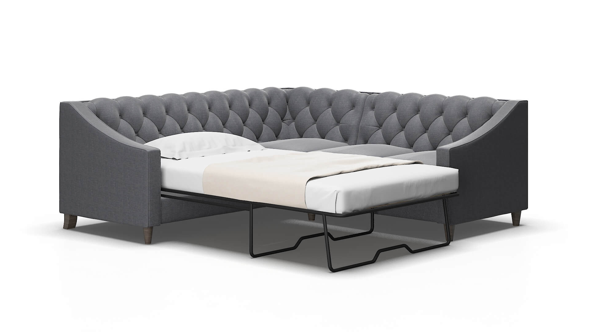 Manchester Notion graphite Sectional sleeper Espresso Legs  2