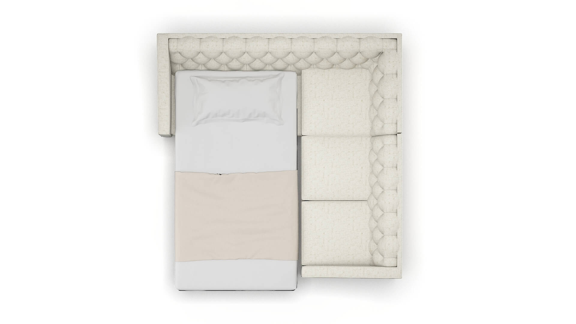 Manchester Oceanside Birch Sectional Sleeper Espresso legs 3