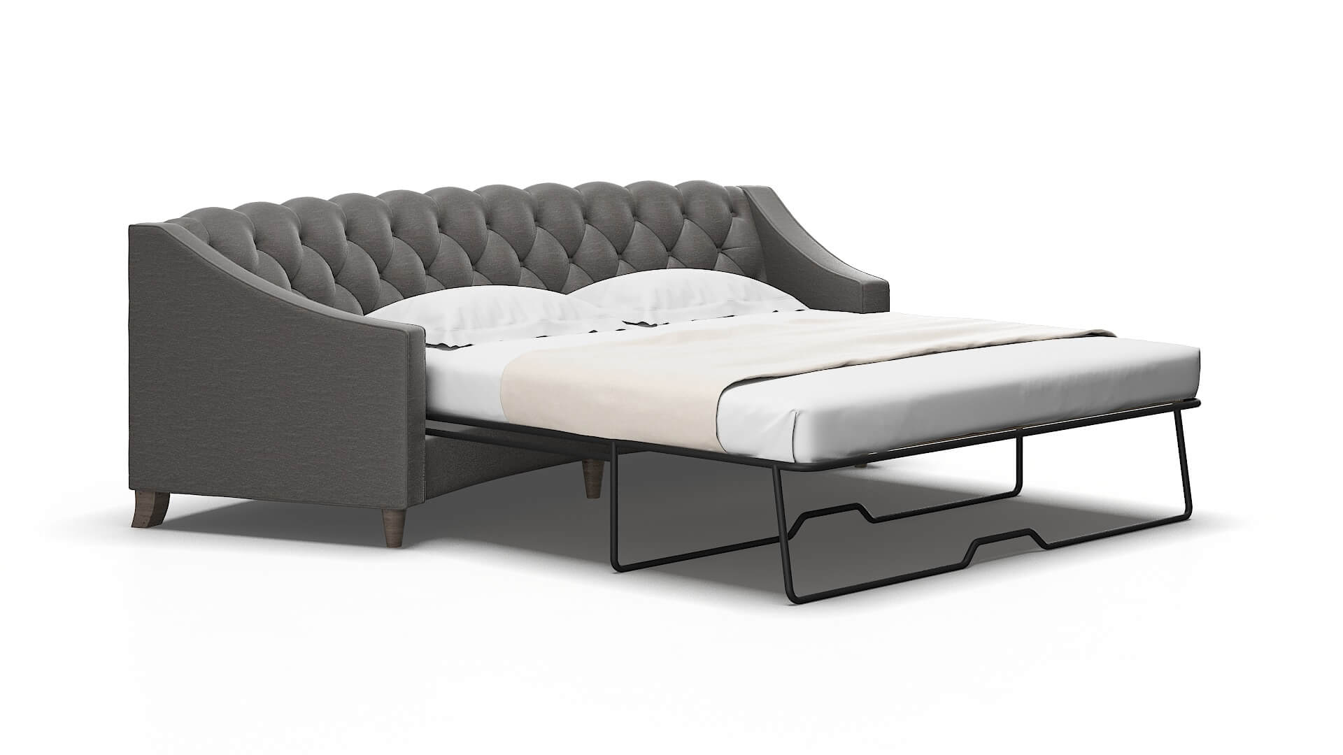 Manchester Oscar Grey Sofa Sleeper Espresso legs 2