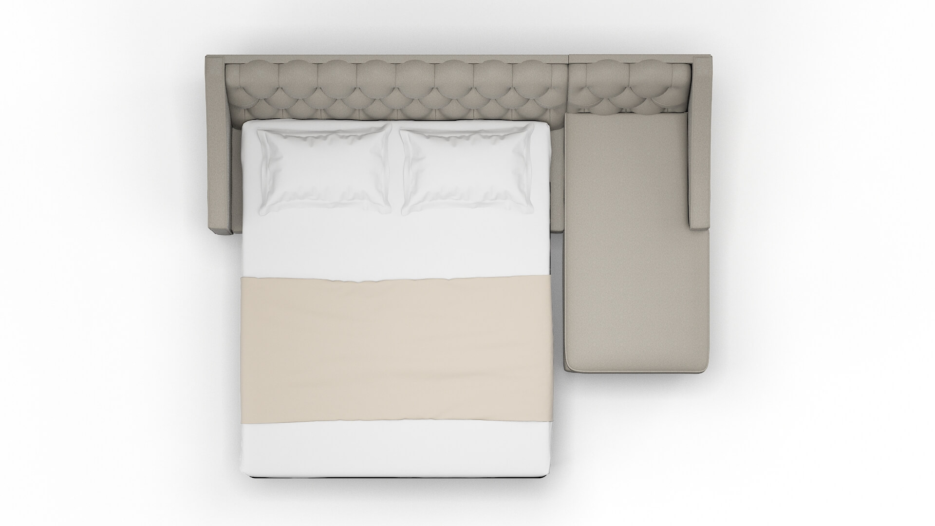 Manchester Oscar Silver Panel Sleeper Espresso legs 3