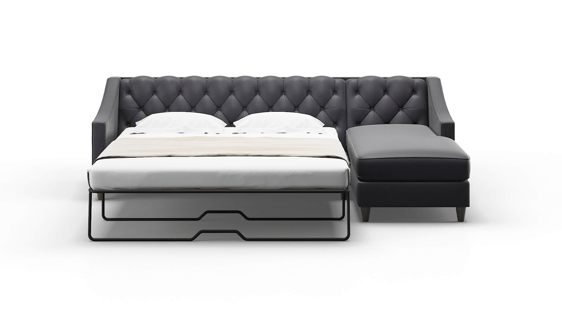 Manchester Parker Charcoal Panel Sleeper Espresso legs 1