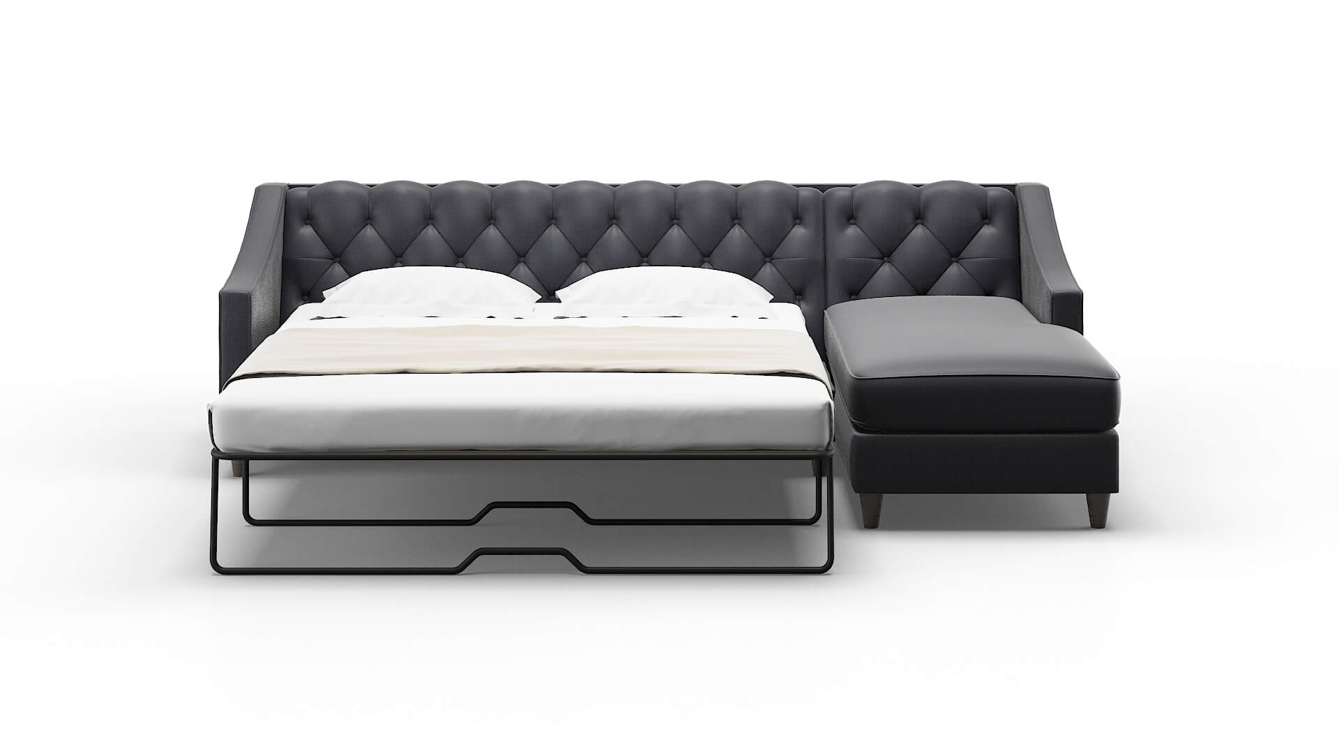 Manchester Parker Midnight Panel Sleeper Espresso legs 1