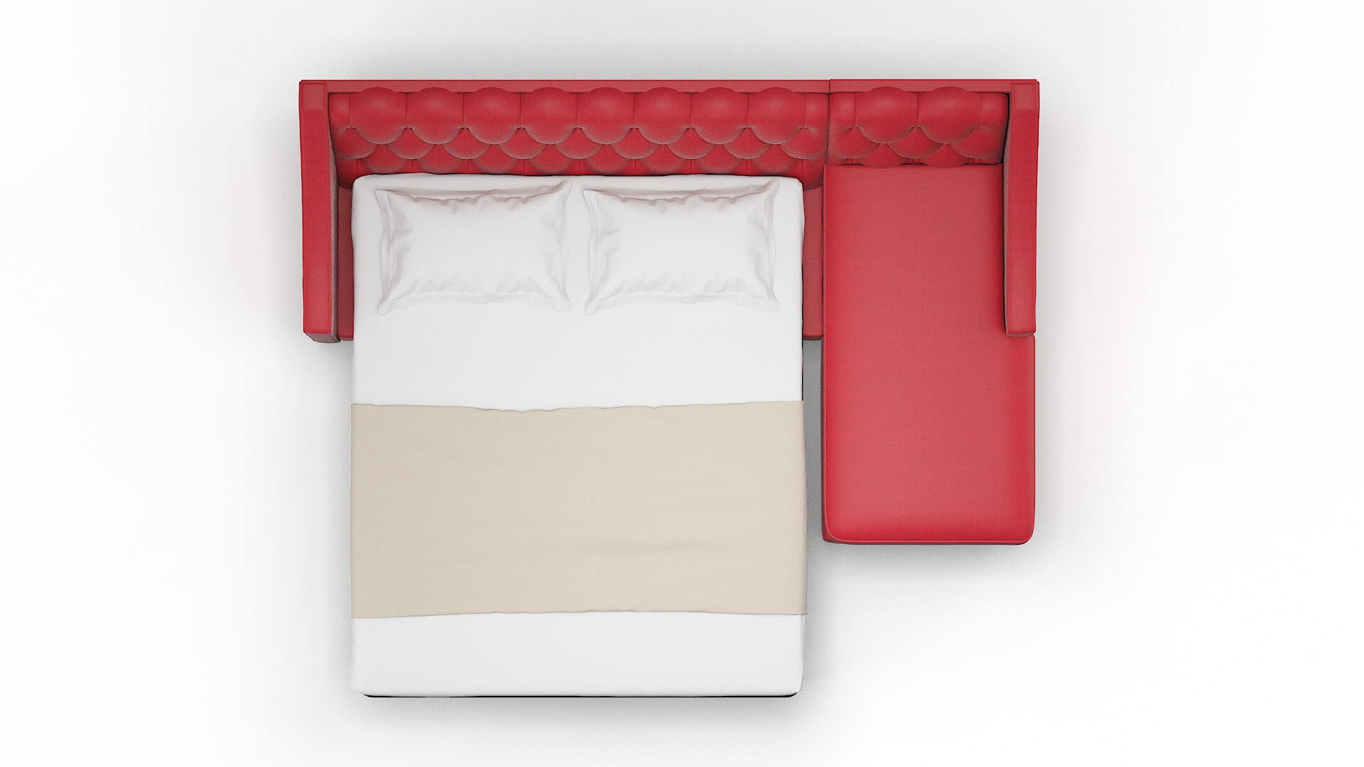 Manchester Pauline Ruby Panel Sleeper Espresso legs 3