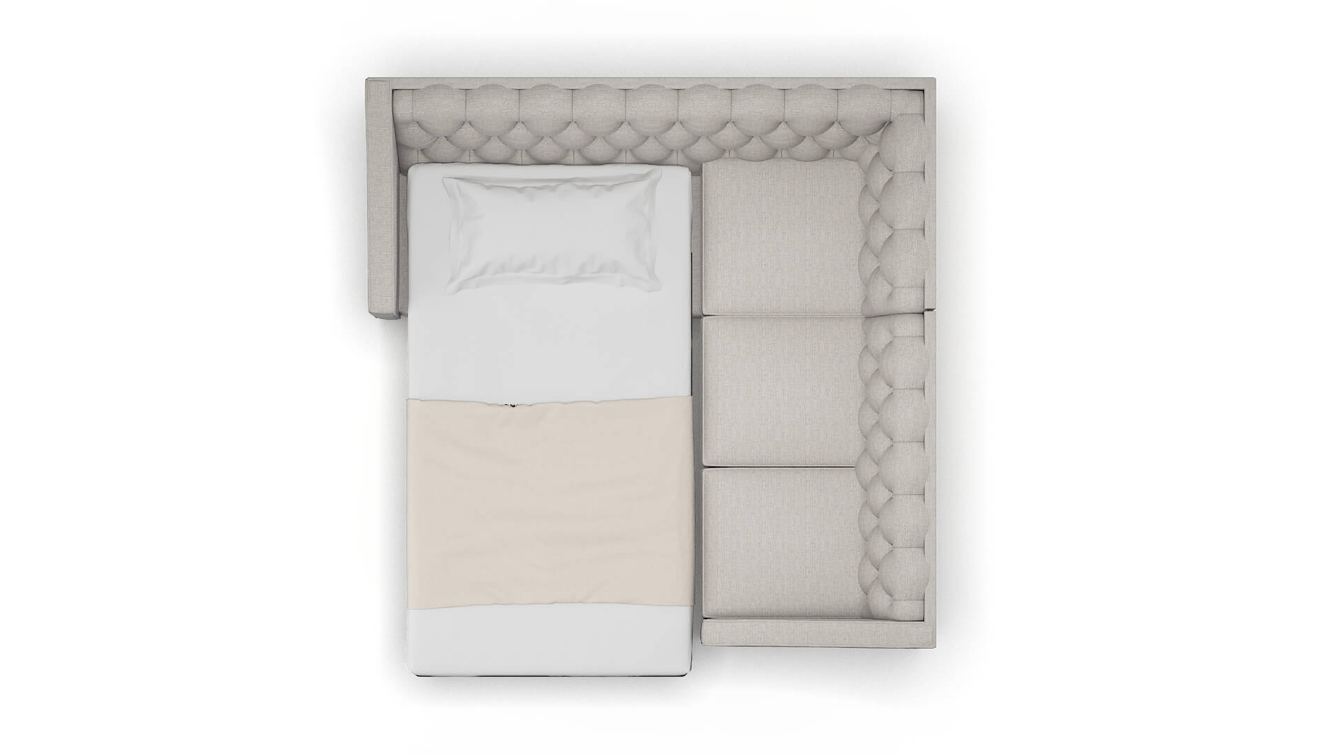 Manchester Phoenix Sterling Sectional Sleeper Espresso legs 3