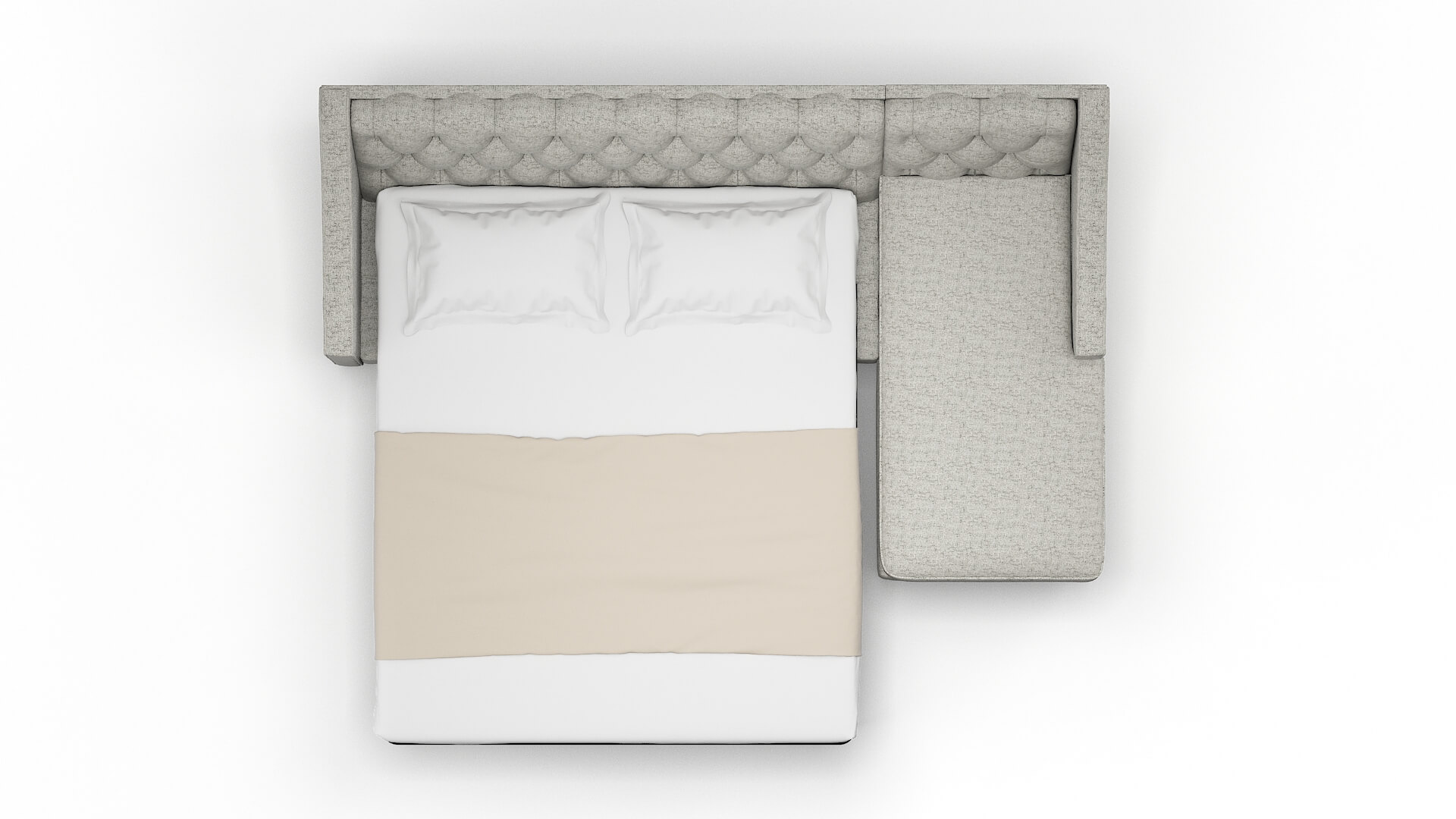 Manchester Prime Gravel Panel Sleeper Espresso legs 3