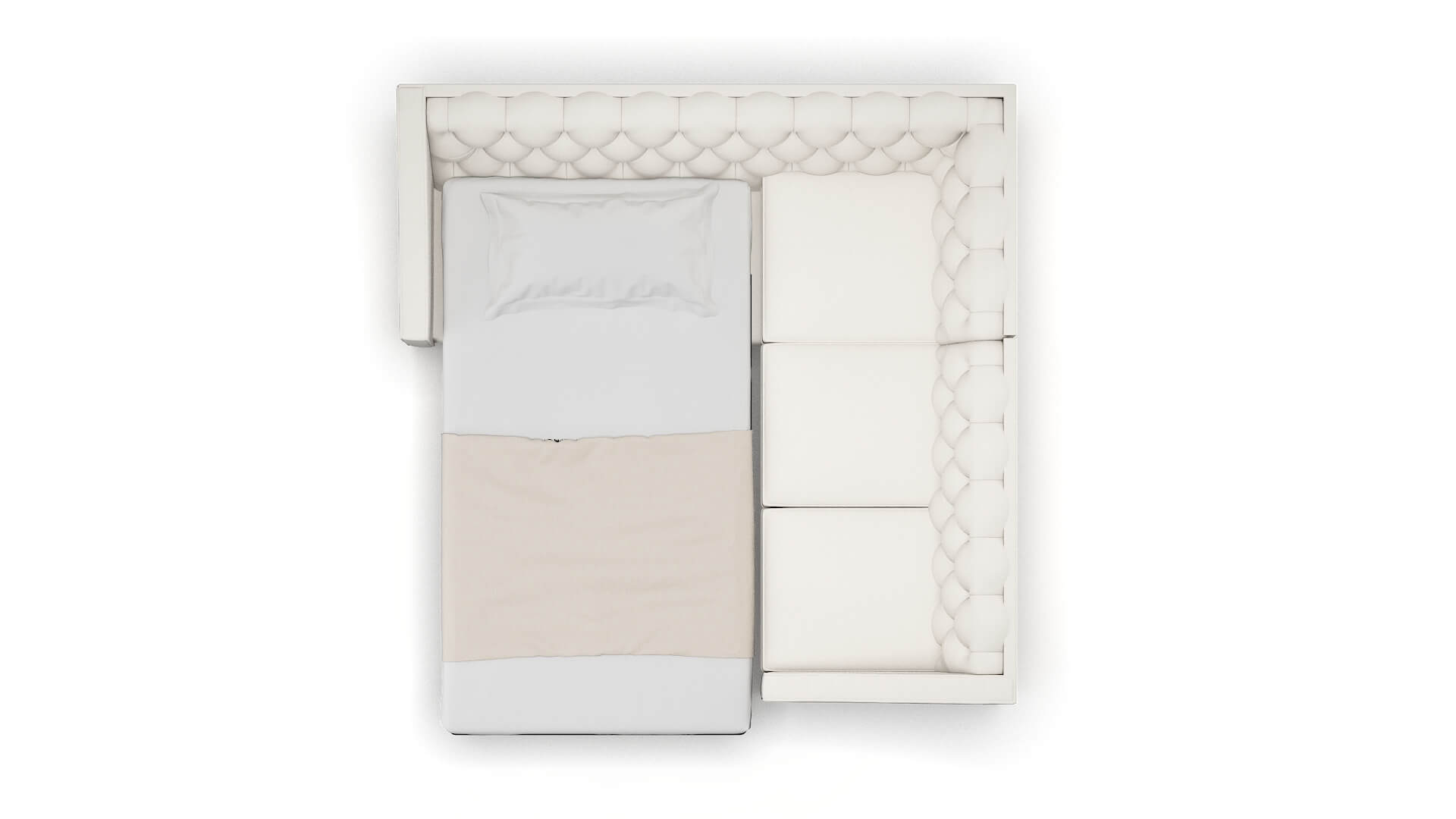 Manchester Redondo Pearl Sectional Sleeper Espresso legs 3