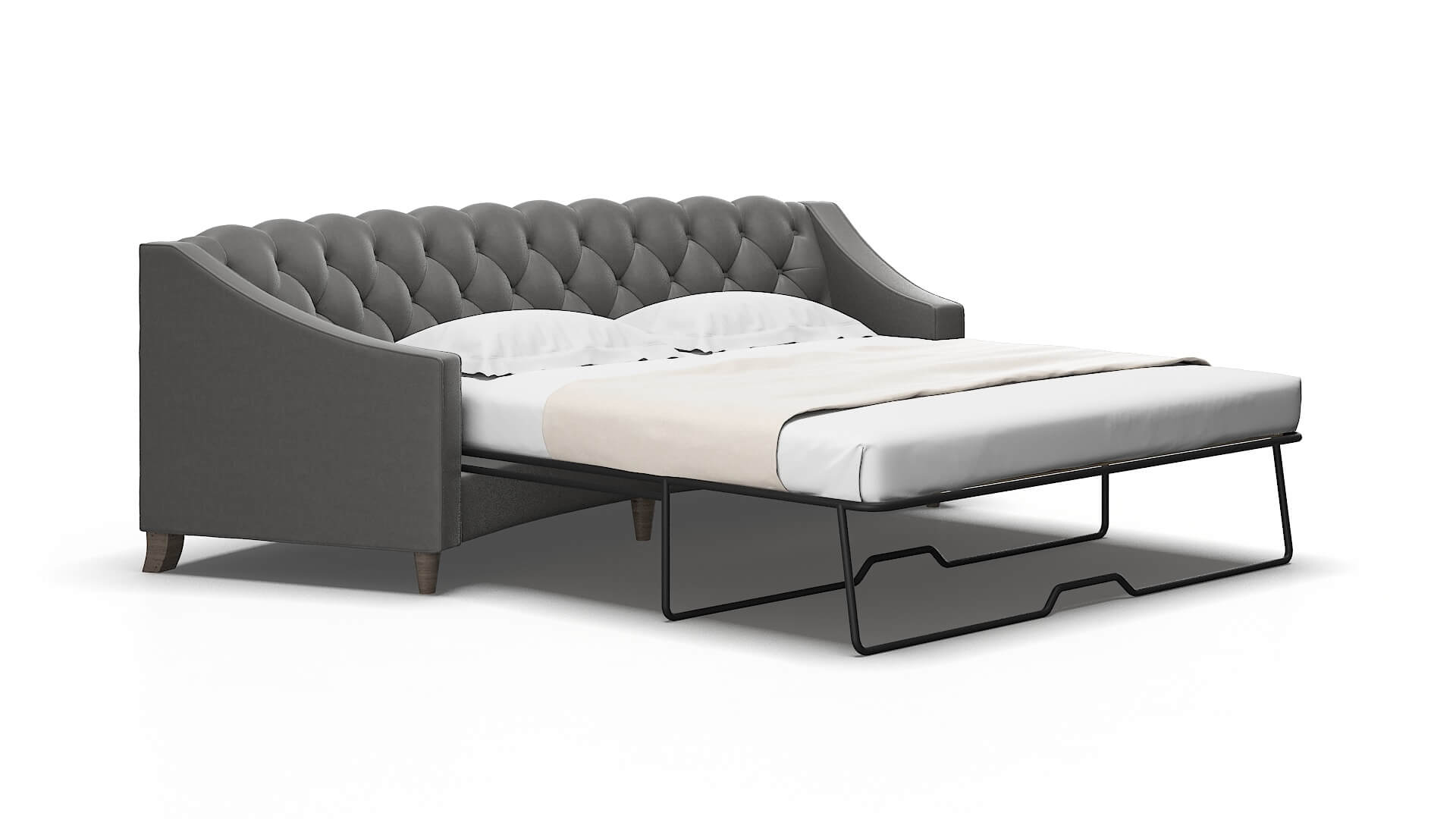 Manchester Rocket Charcoal Sofa Sleeper Espresso legs 2