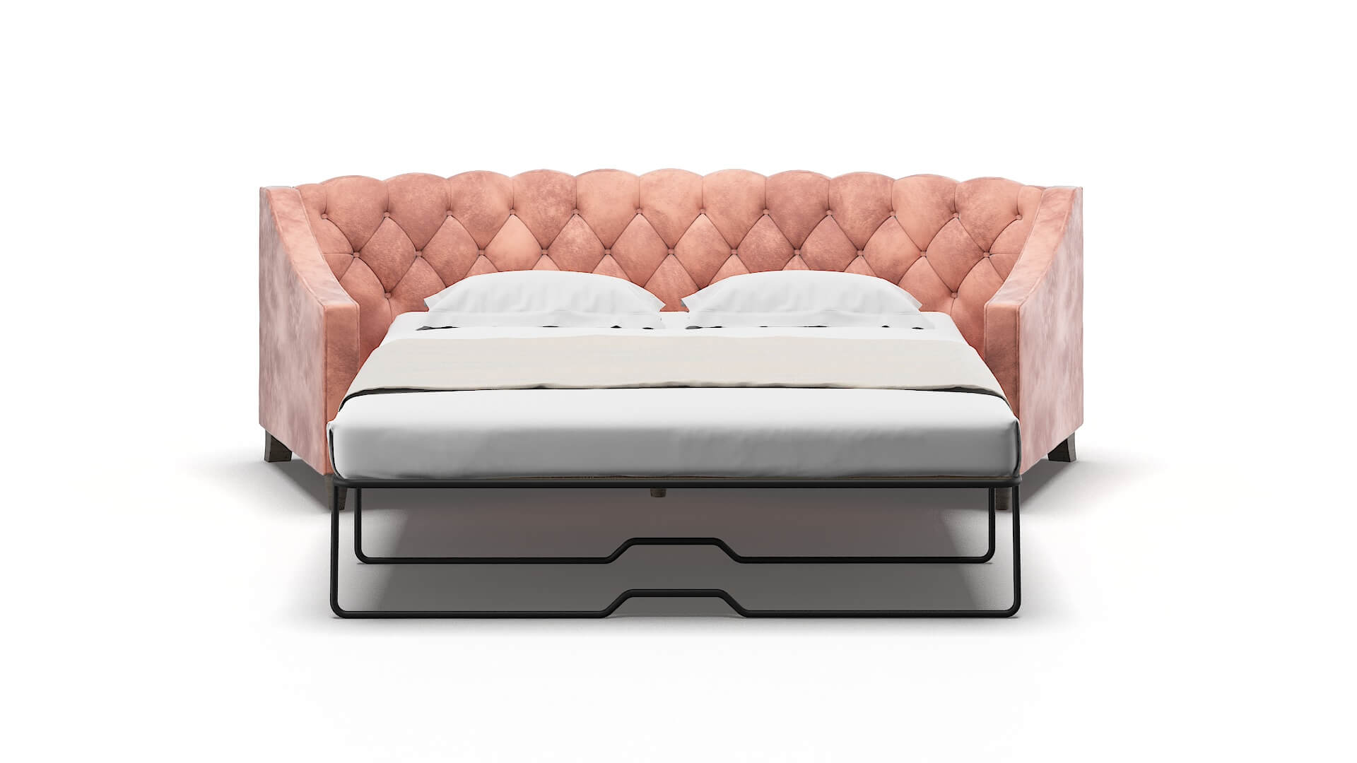 Manchester Royale Blush Sofa Sleeper Espresso legs 1