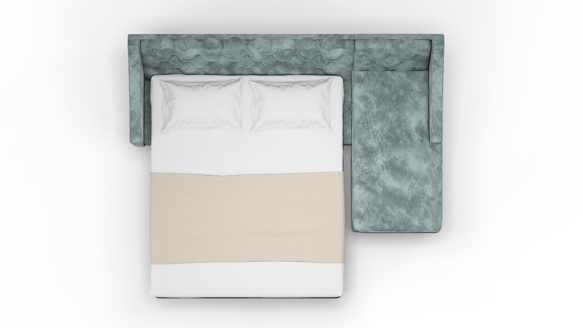 Manchester Royale Cloud Panel Sleeper Espresso legs 3