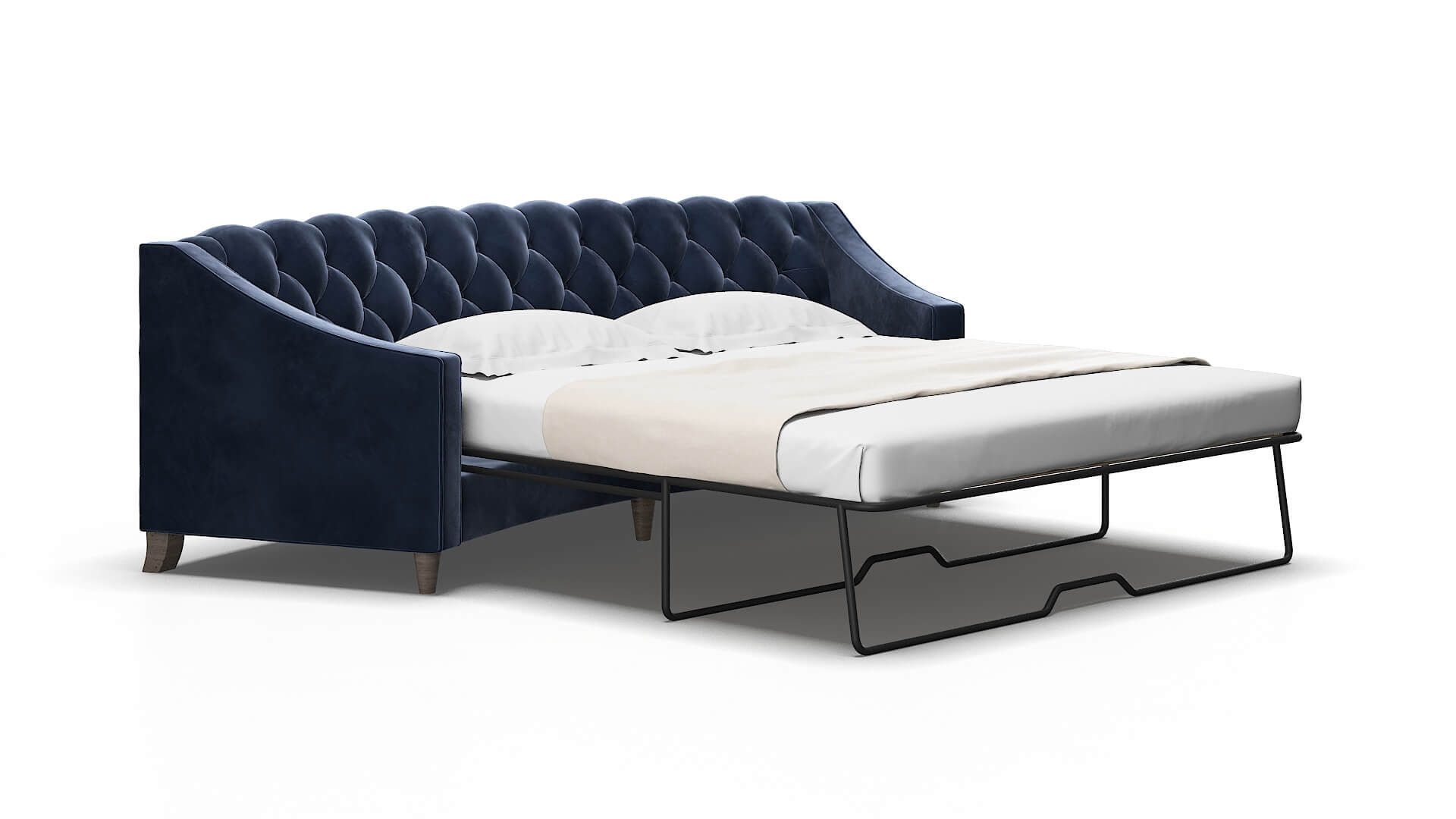Manchester Royale Cobalt Sofa Sleeper Espresso legs 2