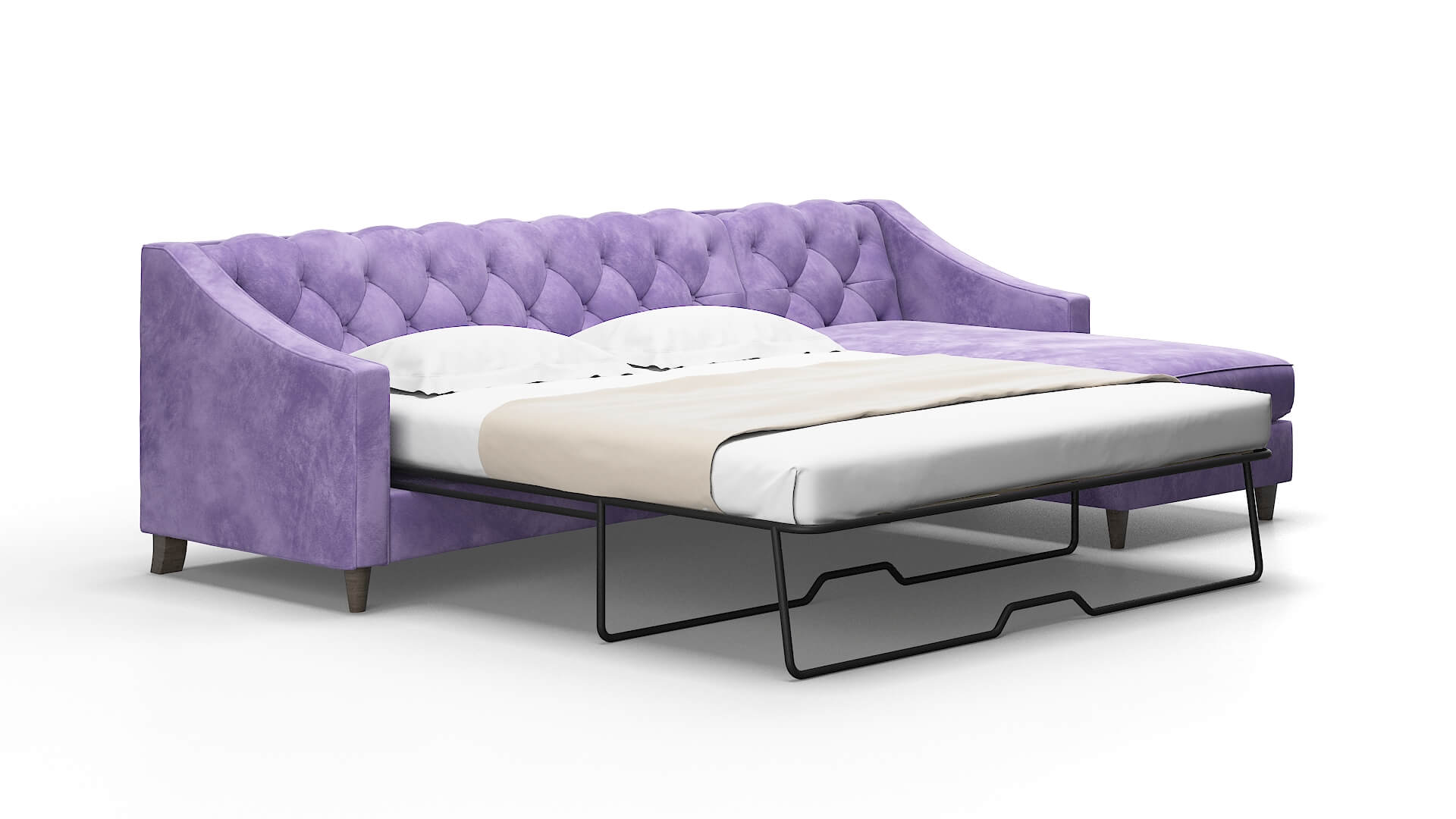 Manchester Royale lavender Panel sleeper Espresso Legs  2