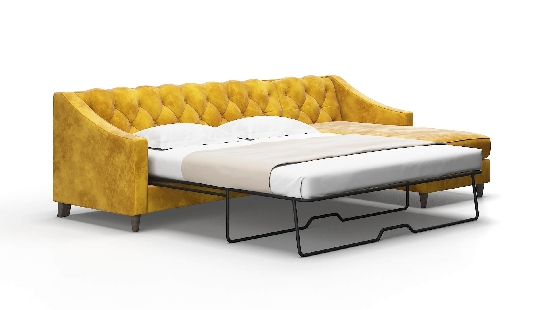 Manchester Royale marigold Panel sleeper Espresso Legs  2