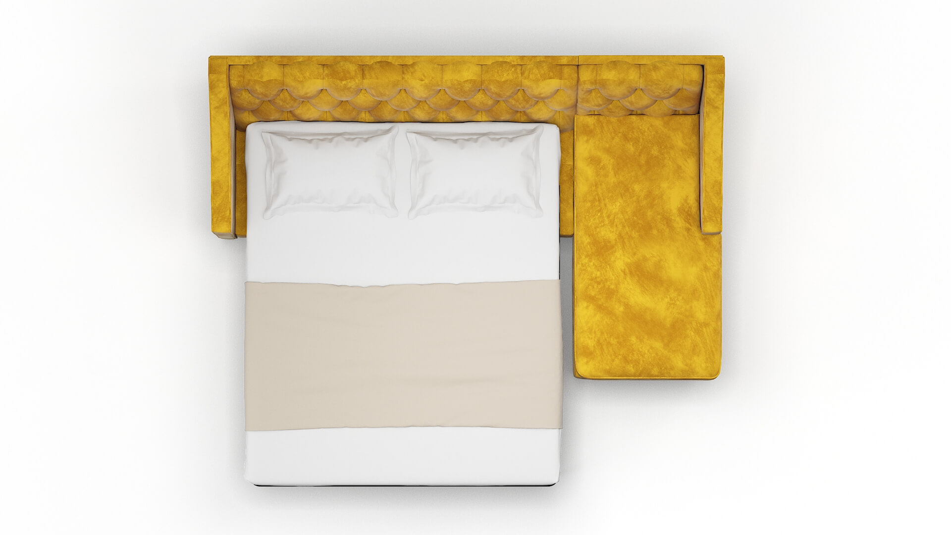 Manchester Royale Marigold Panel Sleeper Espresso legs 3