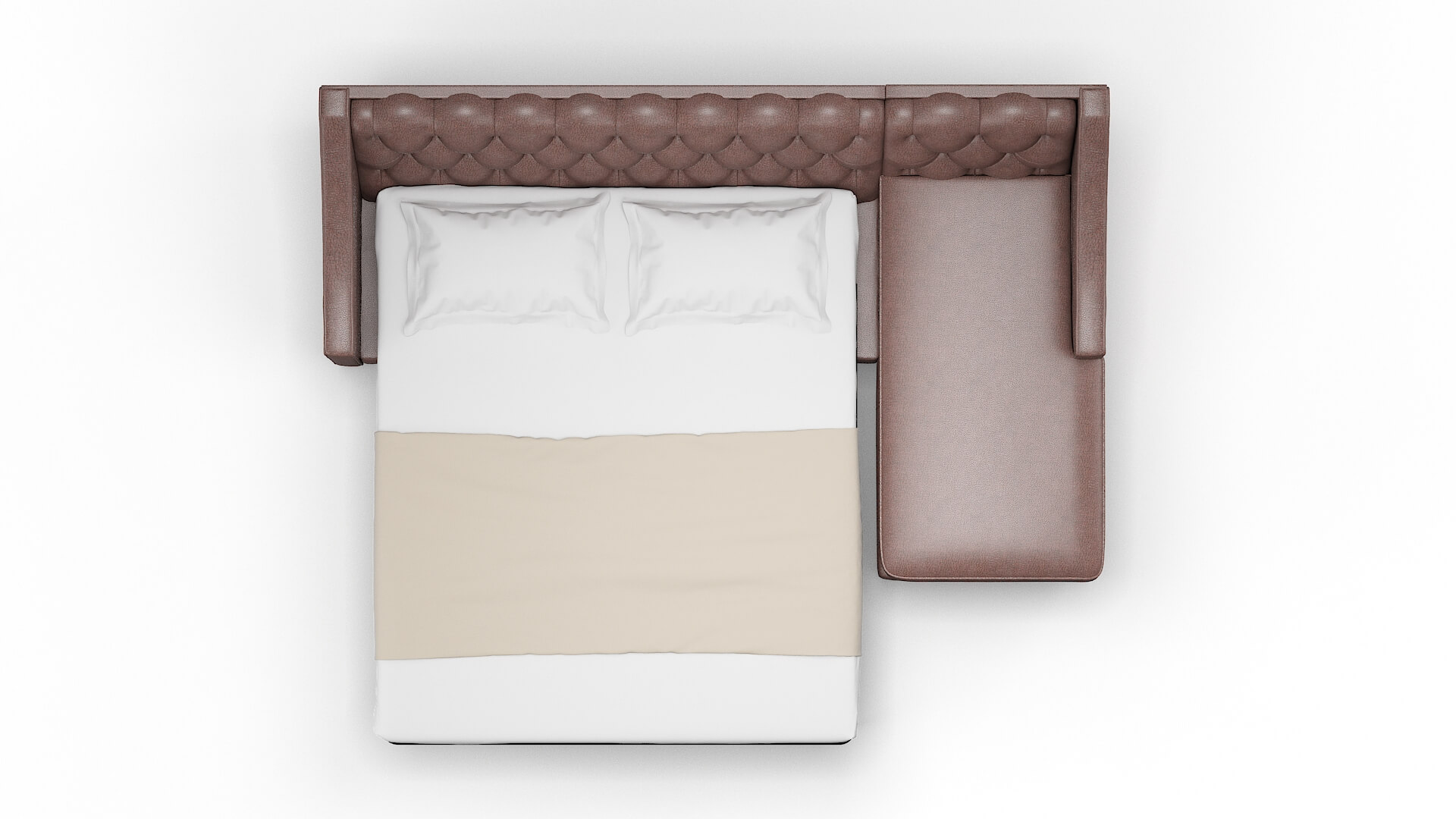 Manchester Royale Mocha Panel Sleeper Espresso legs 3