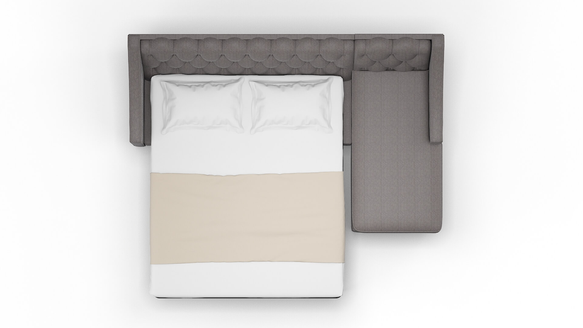 Manchester Sasha Granite Panel Sleeper Espresso legs 3