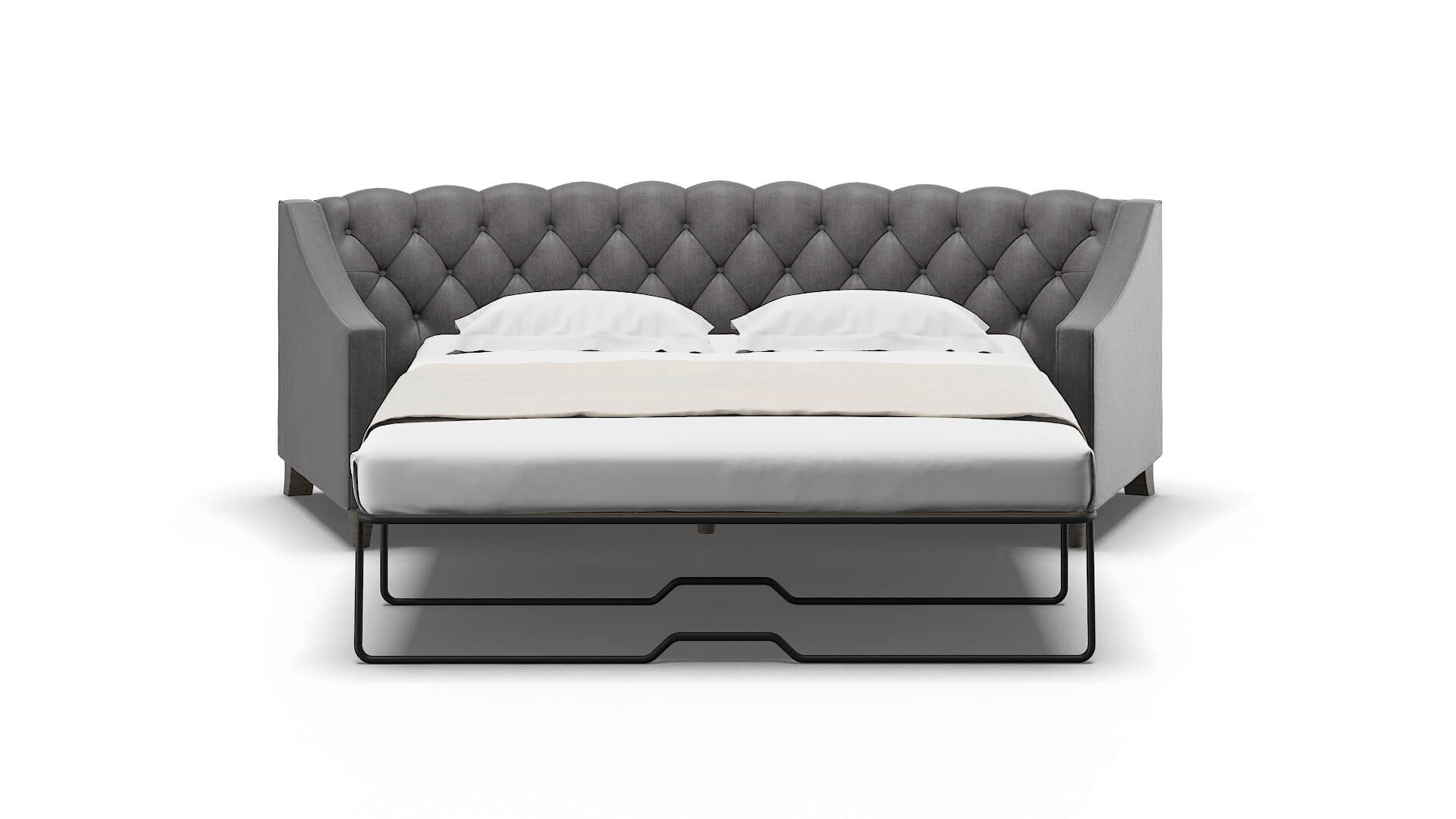 Manchester Sasha Grey Sofa Sleeper Espresso legs 1