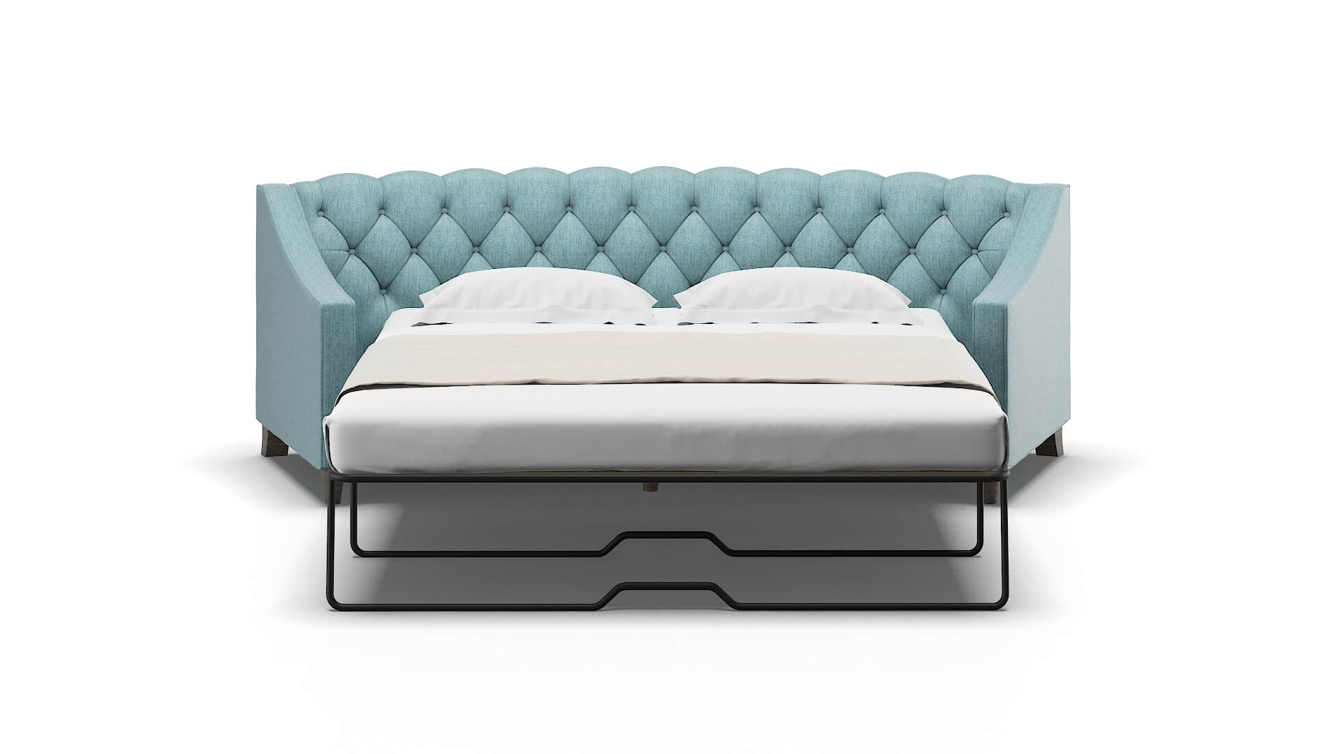 Manchester Sasha Teal Sofa Sleeper Espresso legs 1