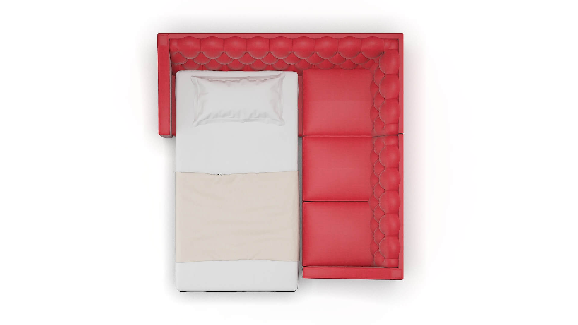 Manchester Sorrento Berry Sectional Sleeper Espresso legs 3