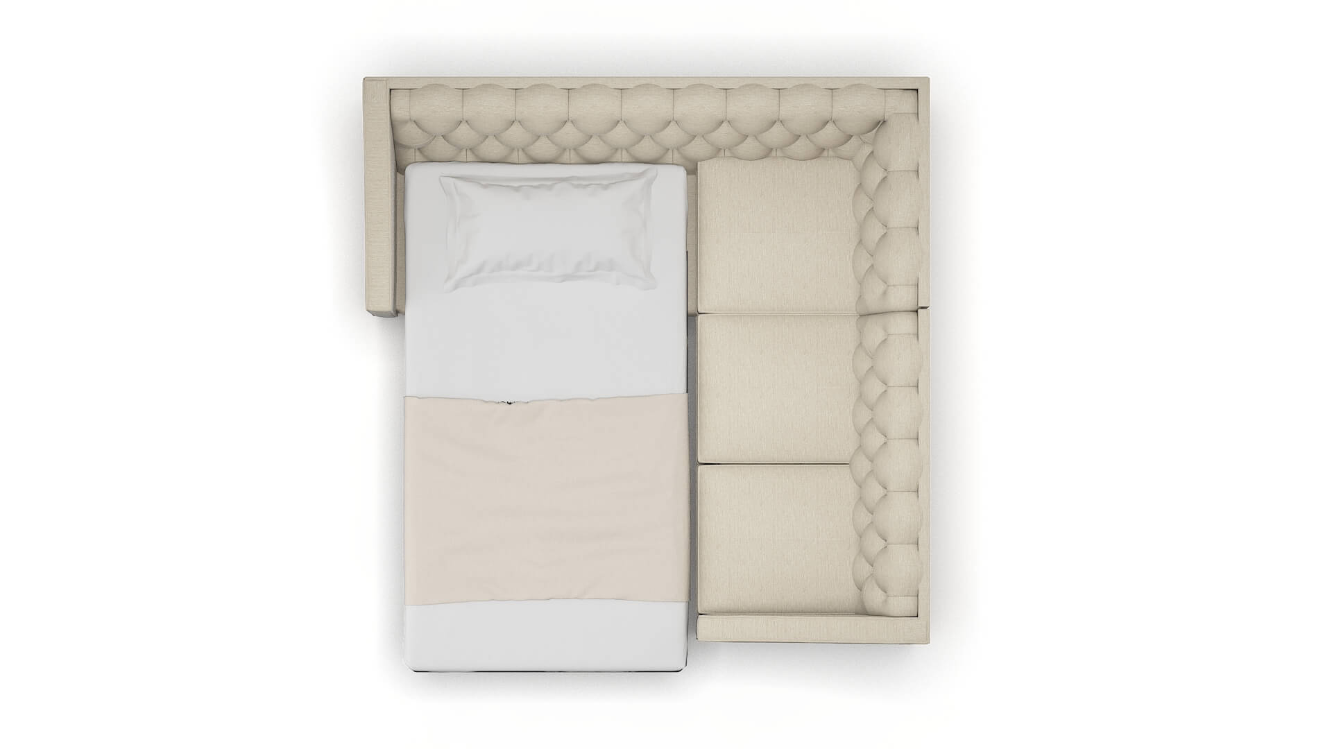 Manchester Sosoftness 72 Sectional Sleeper Espresso legs 3