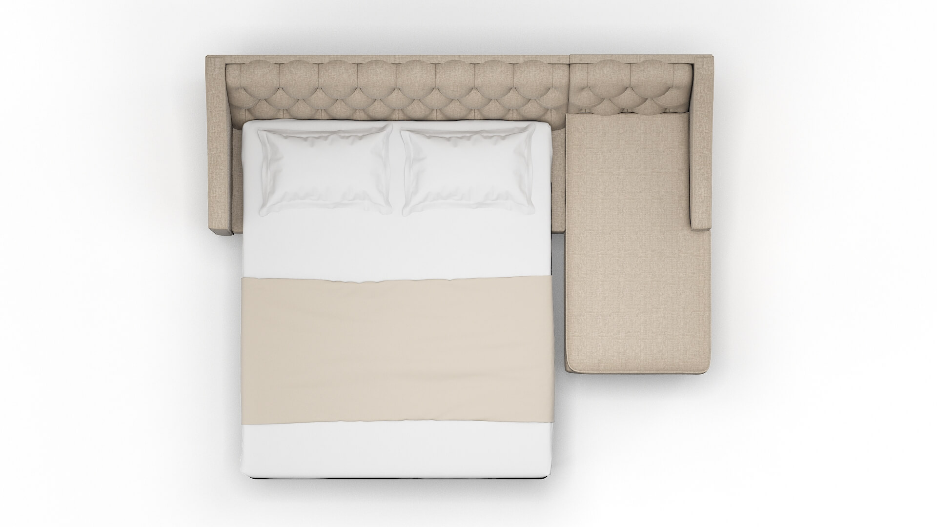 Manchester Sosoftness 74 Panel Sleeper Espresso legs 3