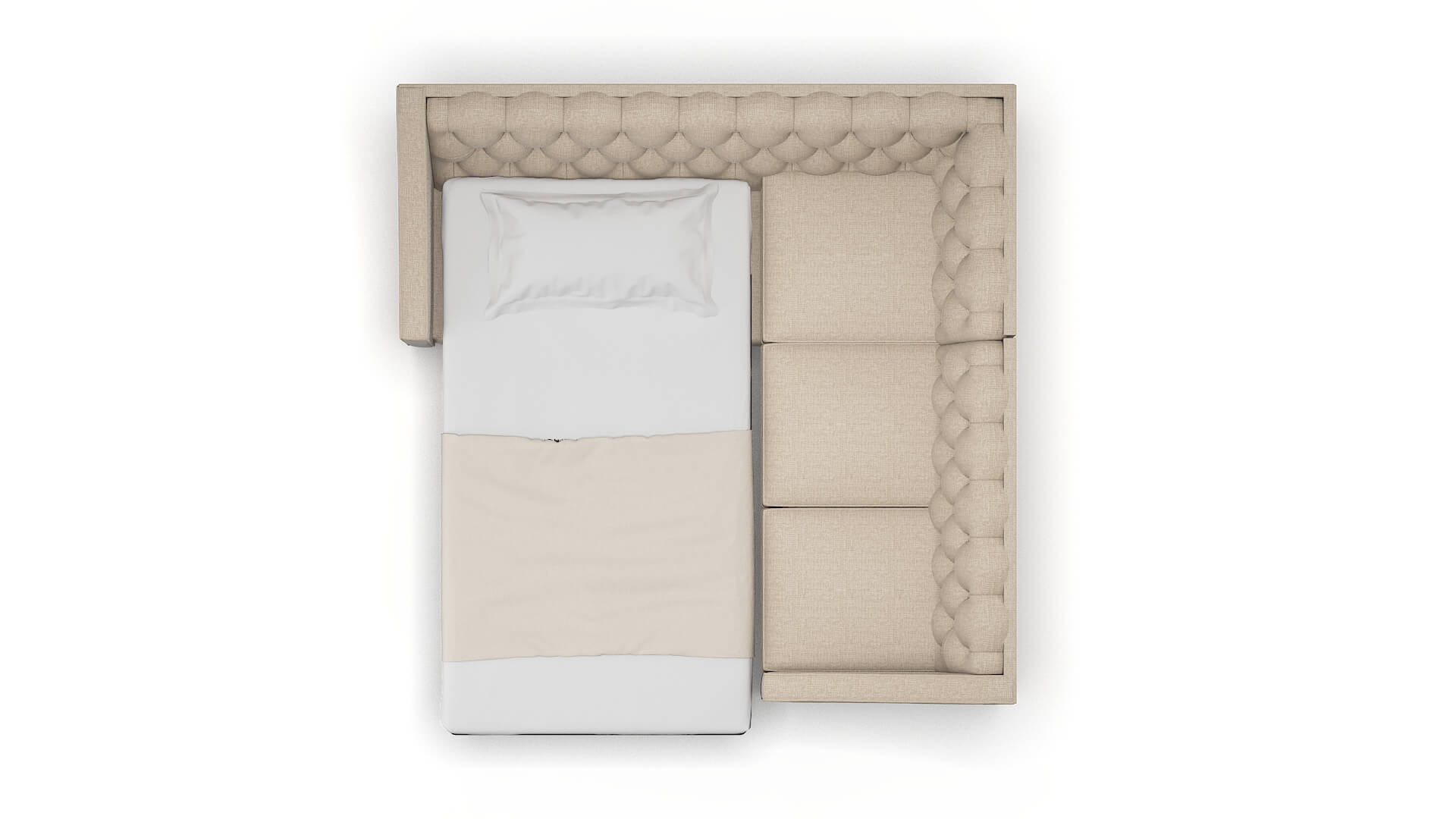 Manchester Sosoftness 74 Sectional Sleeper Espresso legs 3