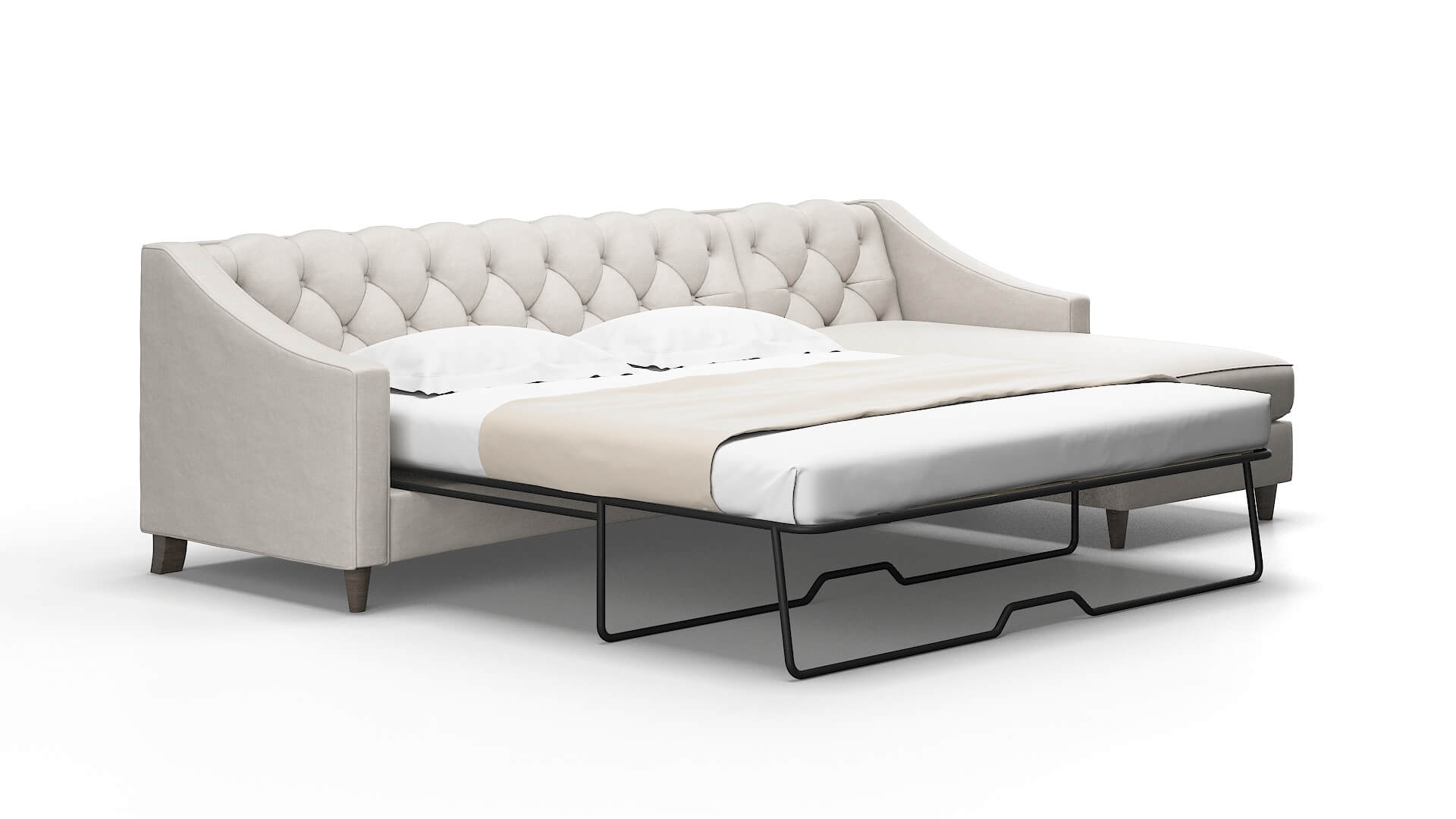 Manchester Suave dove Panel sleeper Espresso Legs  2