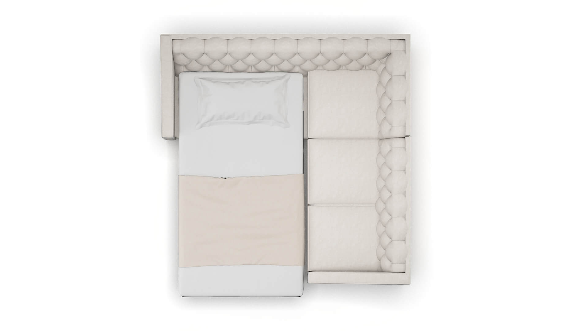 Manchester Suave Dove Sectional Sleeper Espresso legs 3